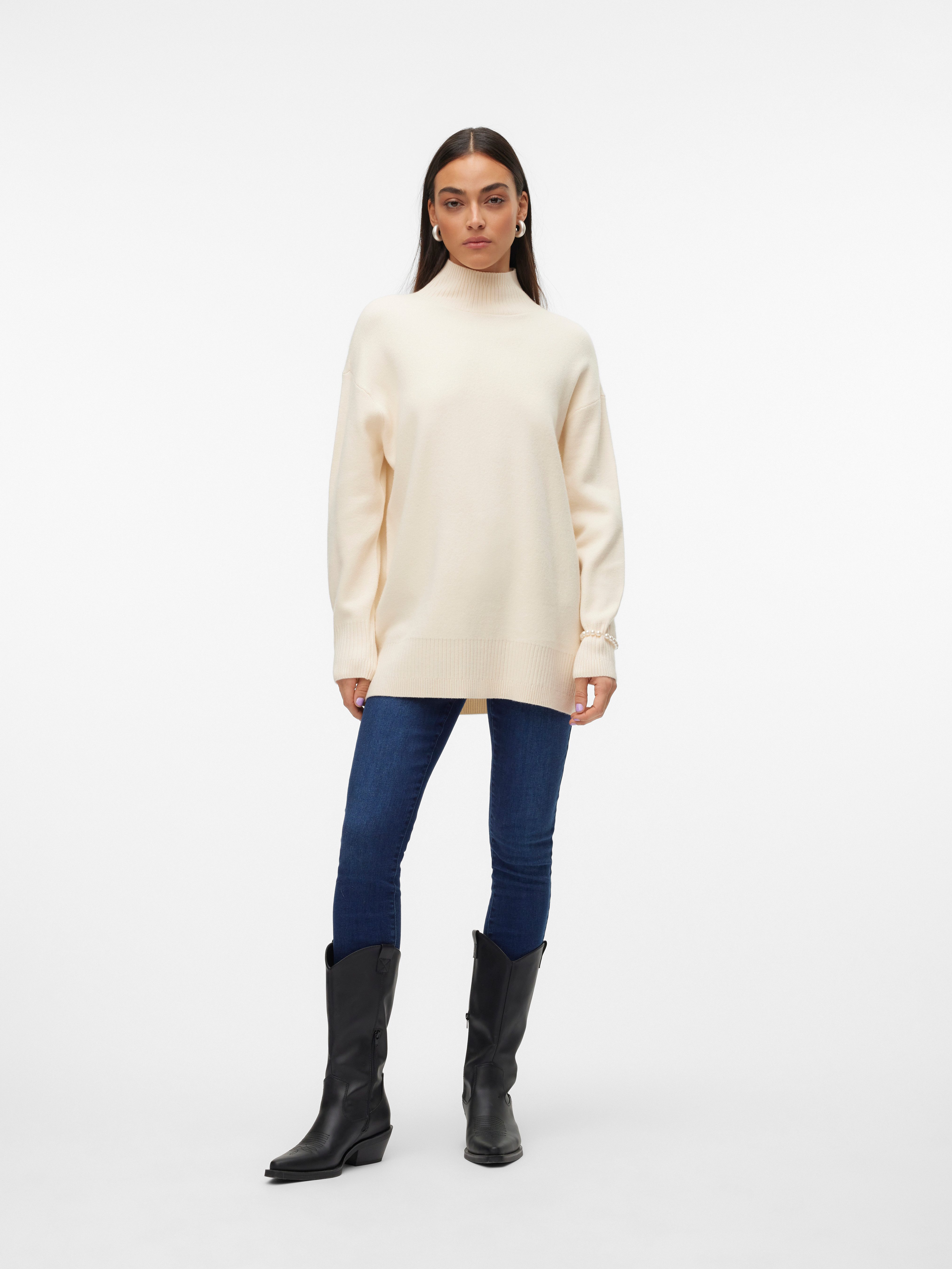 Vero Moda Gebreide trui VMGOLD LS HIGHNECK PULLOVER GA