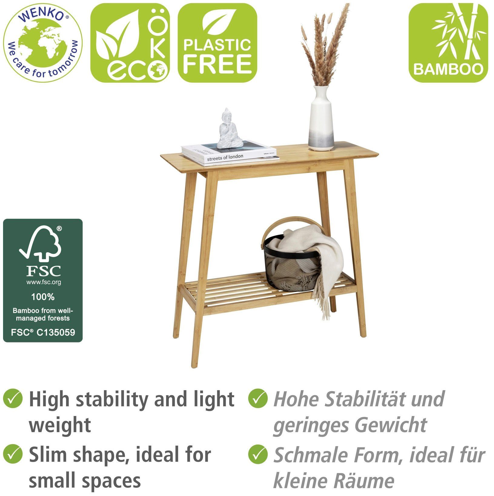 WENKO Sidetable Kona ruimtebesparend