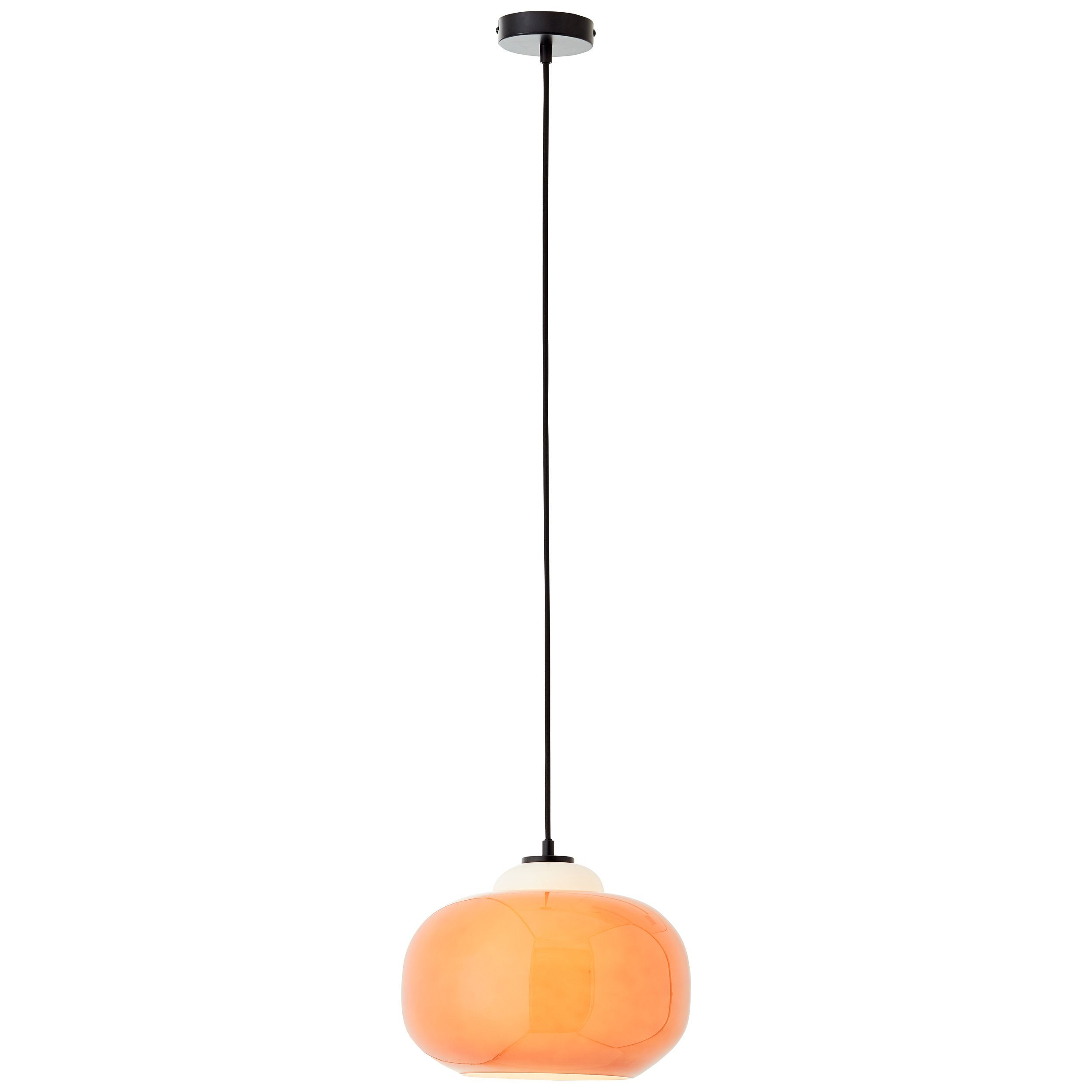 Brilliant Leuchten Hanglamp Blop Hoogte 128,5 cm, Ø 30 cm, E27, inkortbaar, glas/metaal
