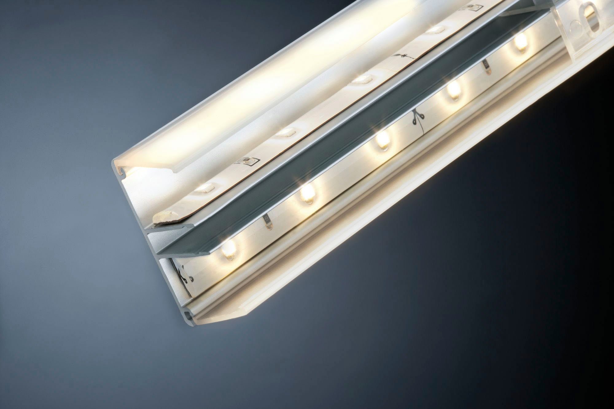 Paulmann Led-strepen Duo profiel 1m alu geanodiseerd, aluminium alu geanodiseerd, aluminium (1 stuk)