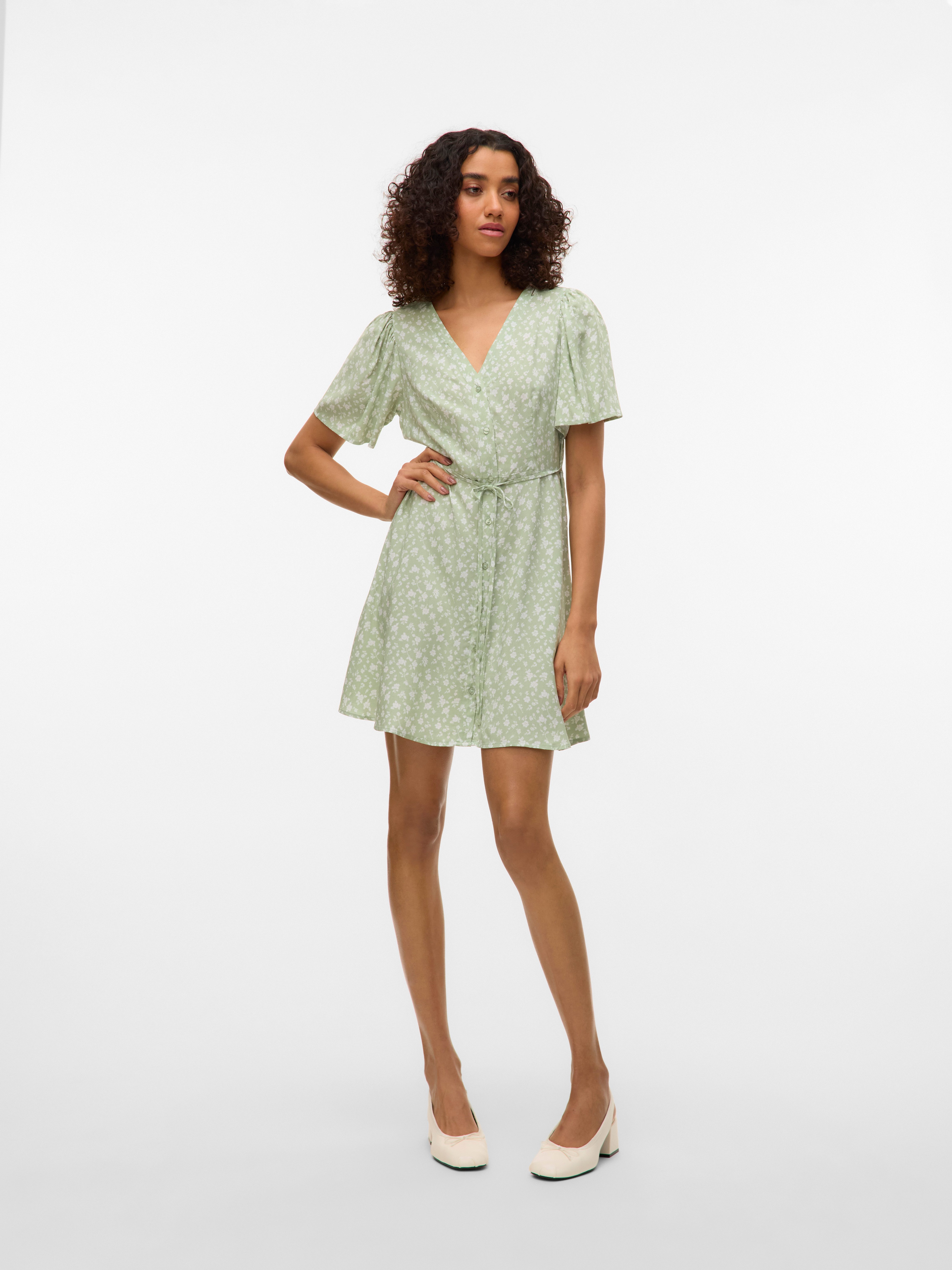 Vero Moda Mini-jurk VMALBA SS SHORT DRESS WVN NOOS