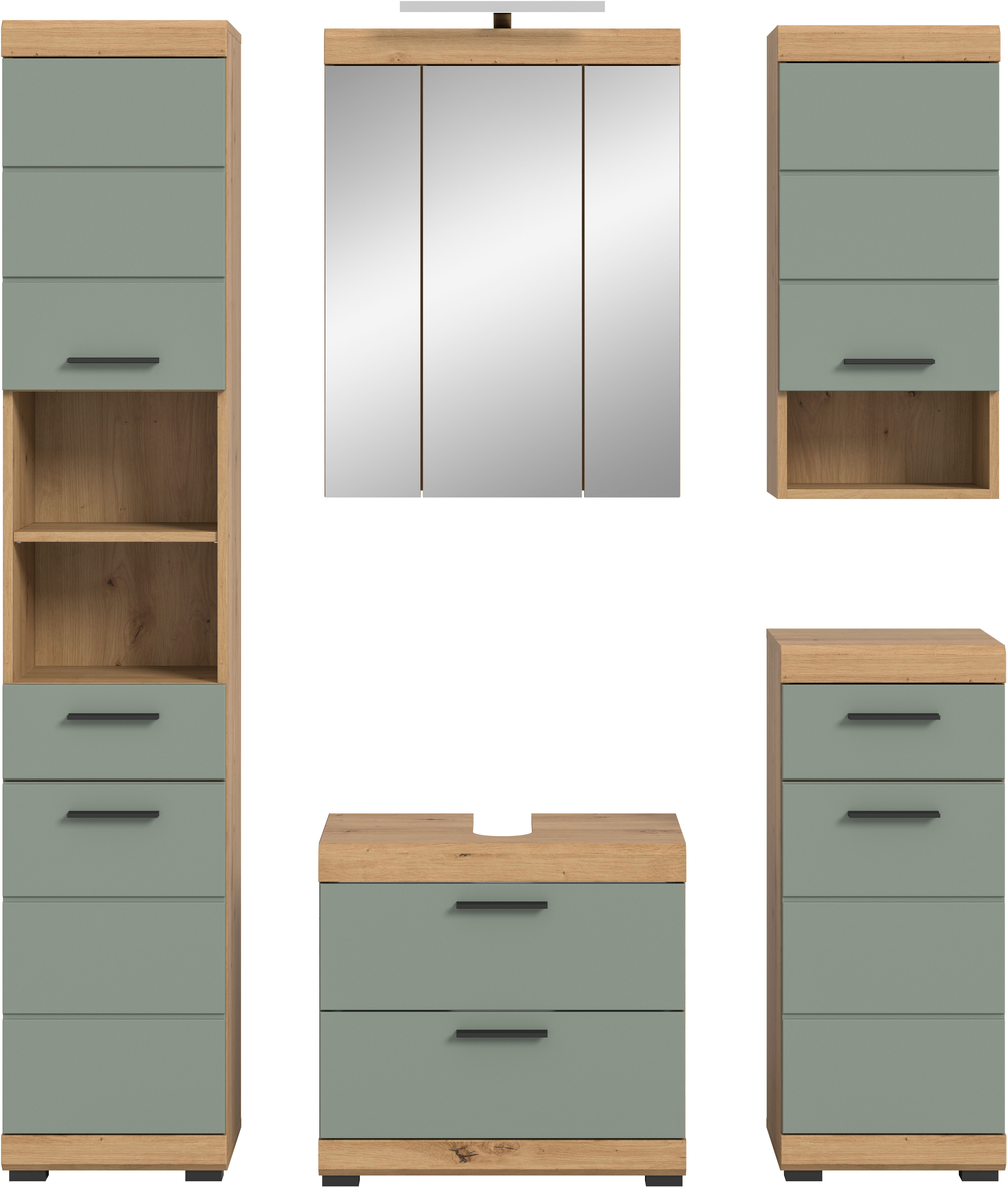 INOSIGN Badkamerserie Siena, 5-delig, inclusief LED-verlichting, bestaande uit: (set, 5-delig)