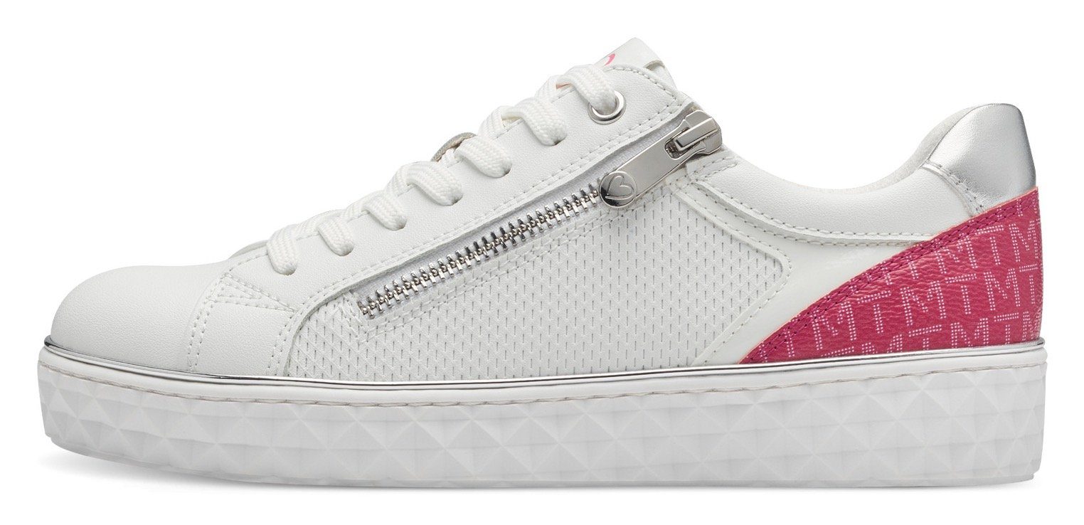 Marco Tozzi Plateausneakers Line , vrijetijdsschoen, lage schoen, veterschoen met zijrits