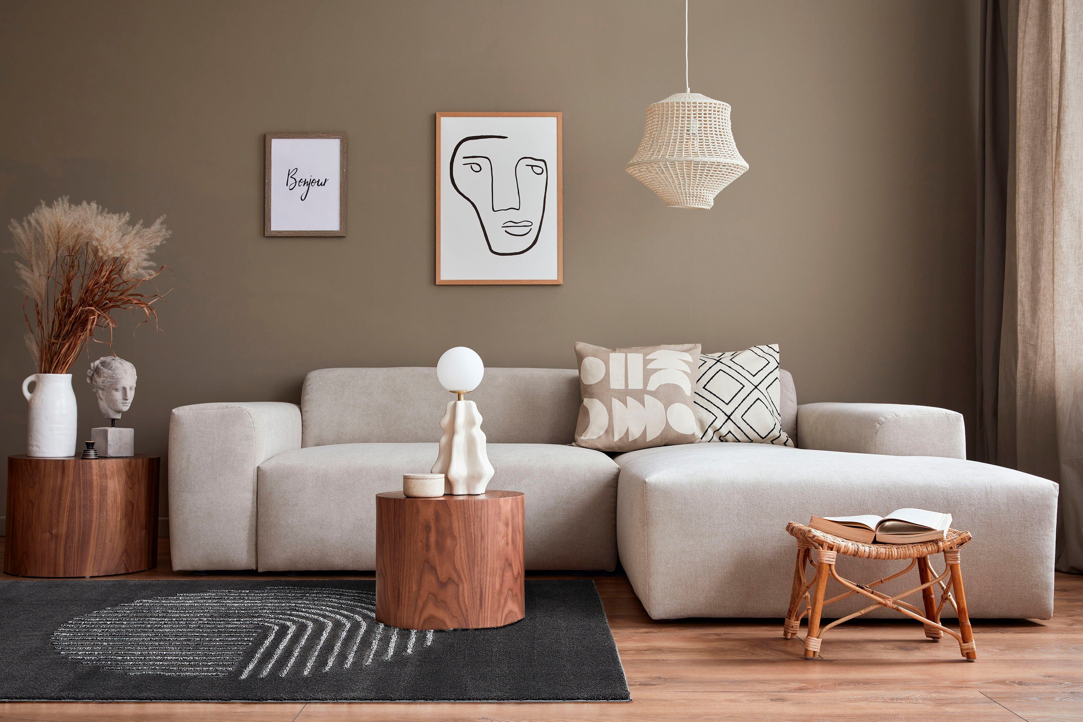 LUXOR living Vloerkleed Edmonton modern ontwerp, motief cirkel, hoog-laag effect, zachte pool