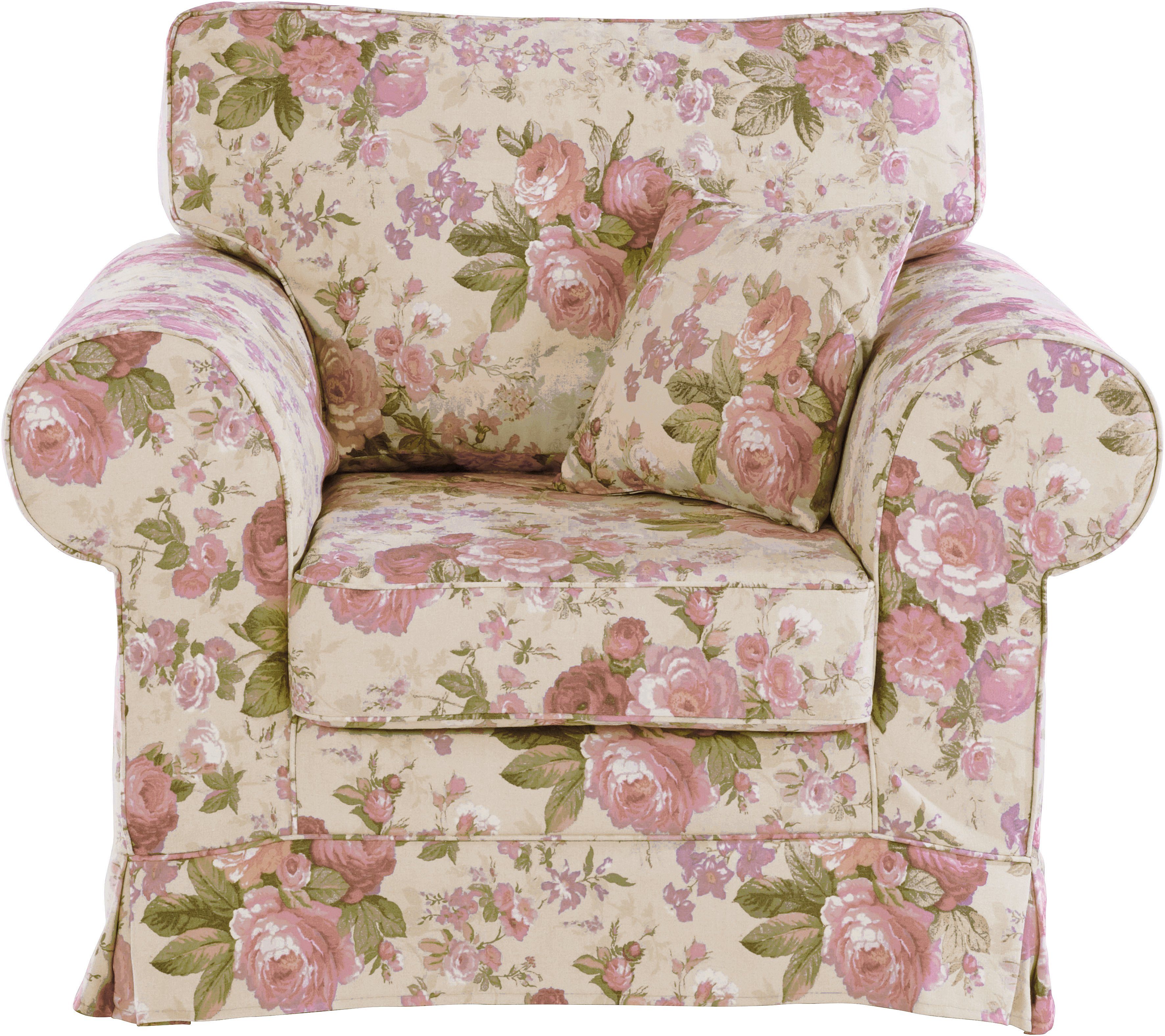 Timbers Fauteuil Shadmoor Hoezen-look, in uni of met bloemenprint, passend bij de Shadmoor-serie