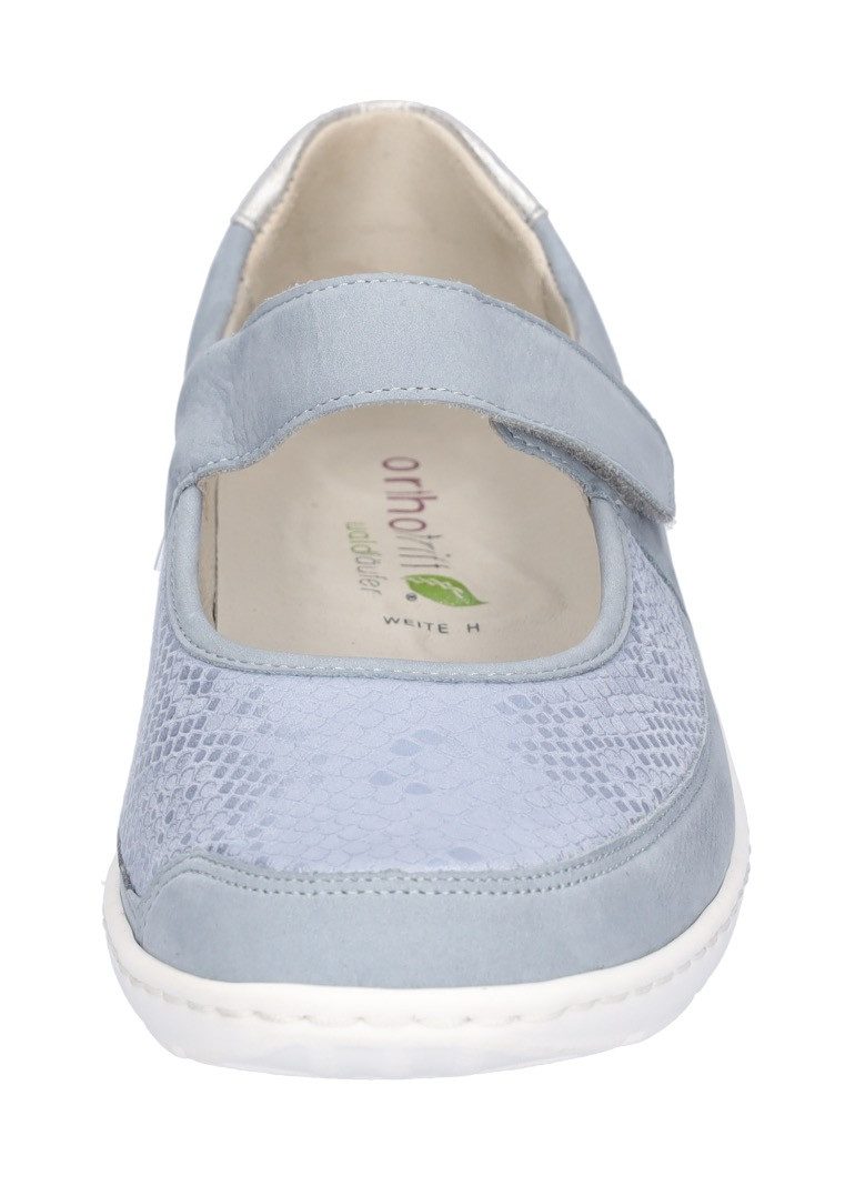 Waldläufer Ballerina's met riempje Henni , lage schoen, comfortabele schoen, klittenbandschoen in breedte h (= zeer breed)