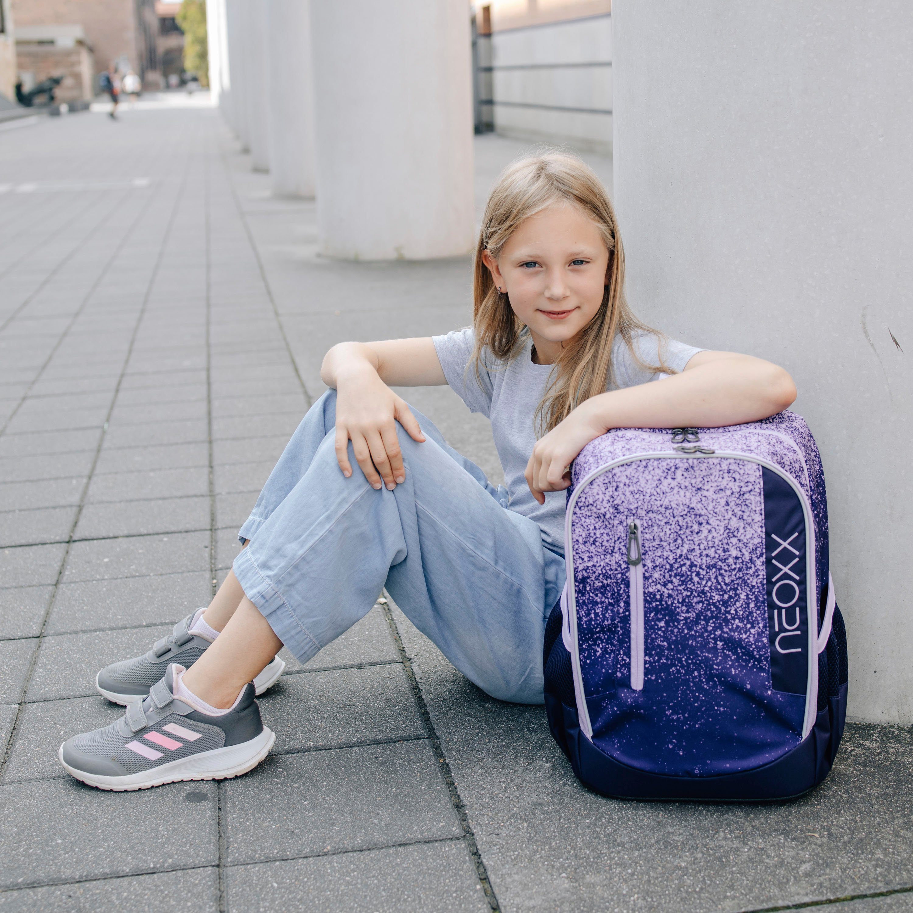 neoxx Schoolrugzak Flow, Glitterally perfect gedeeltelijk van gerecycled materiaal