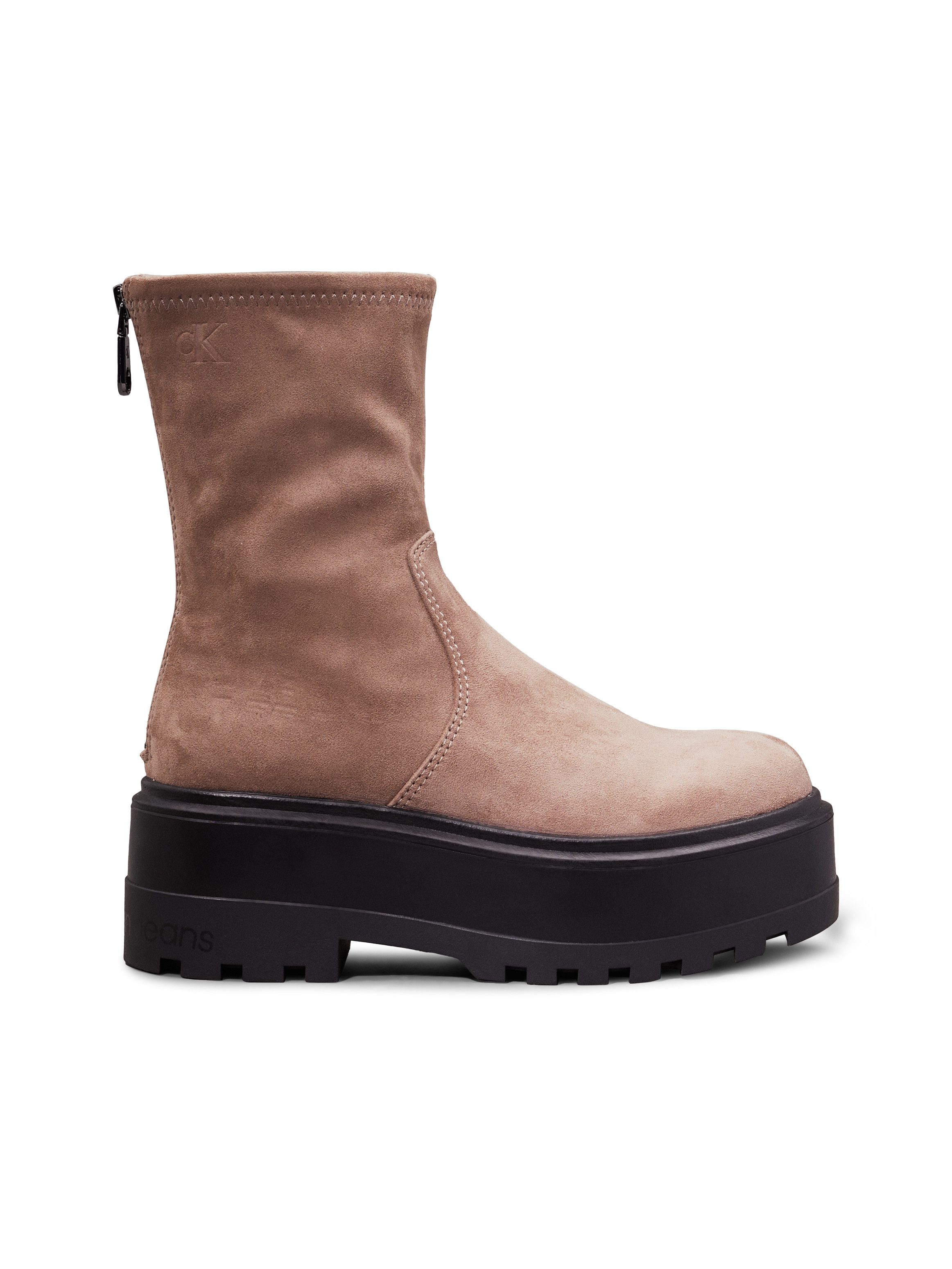 Calvin Klein Laarsjes FLATFORM ZIP MG SS Plateau, herfstmode, boots, met praktische hakrits