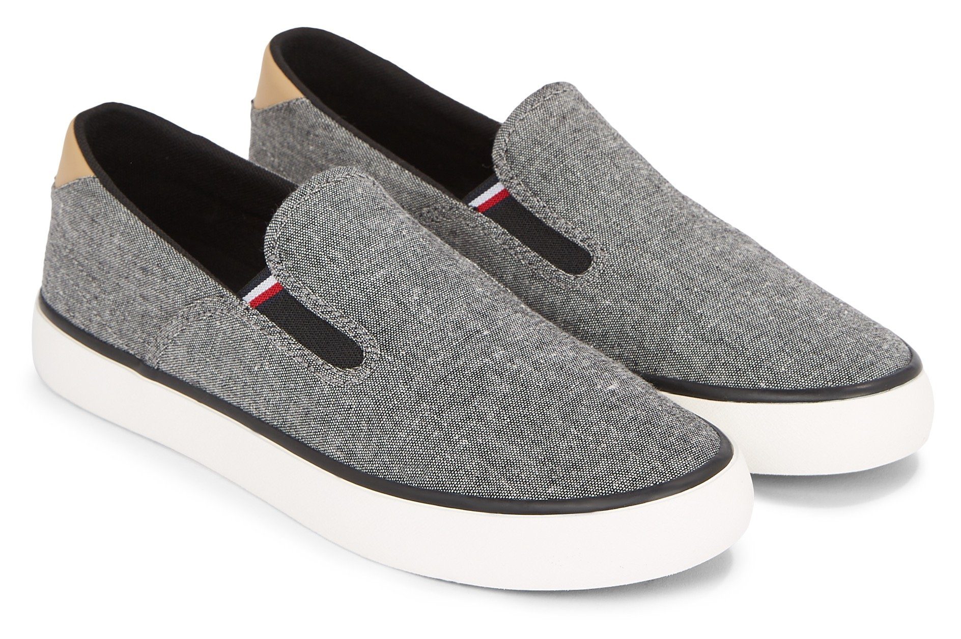 Tommy Hilfiger Instappers TH HI VULC LOW SLIPON CHAMBRAY Slip-on sneaker, vrijetijdsschoen met...