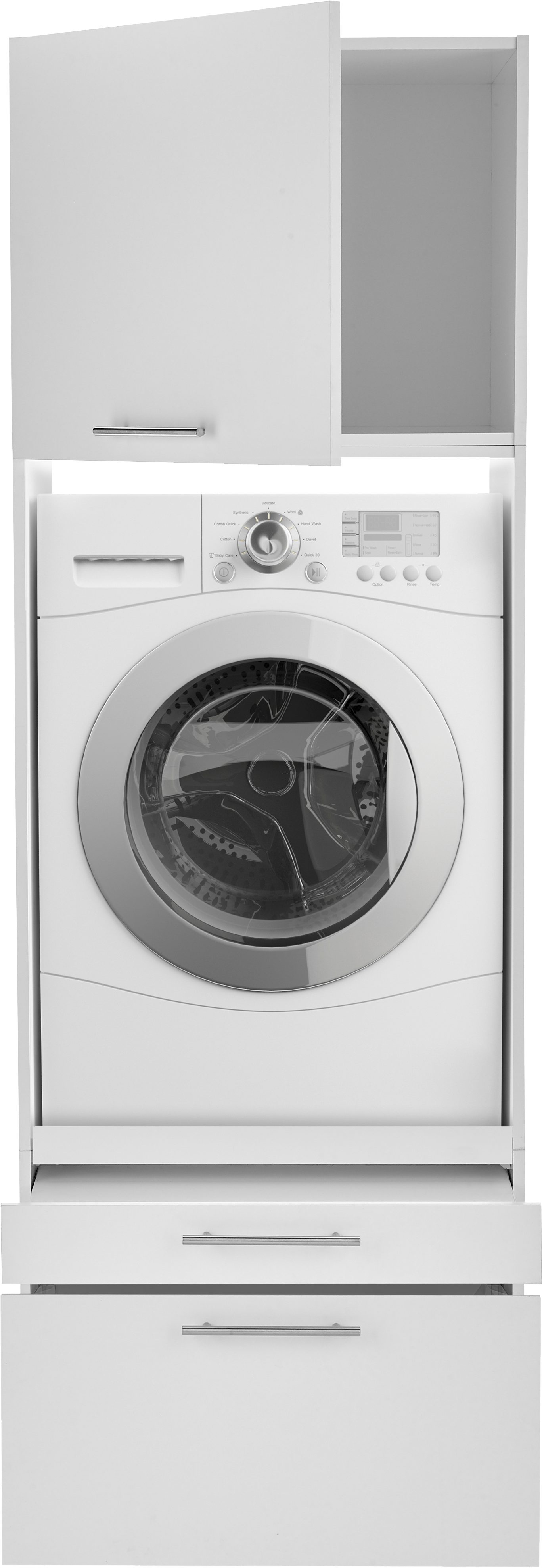 RESPEKTA Kast voor wasmachine Clara (h x b x d) 200 x 67,4 x 67,6 cm ombouwkasten wit