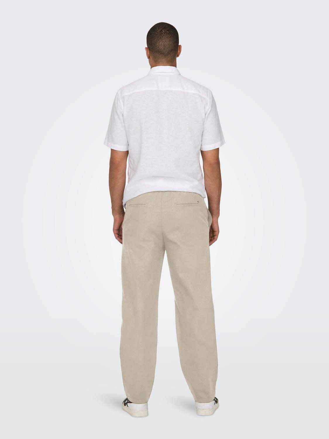 ONLY & SONS Trainingsbroek ONSSINUS LOOSE 0007 COT LIN PANT NOOS