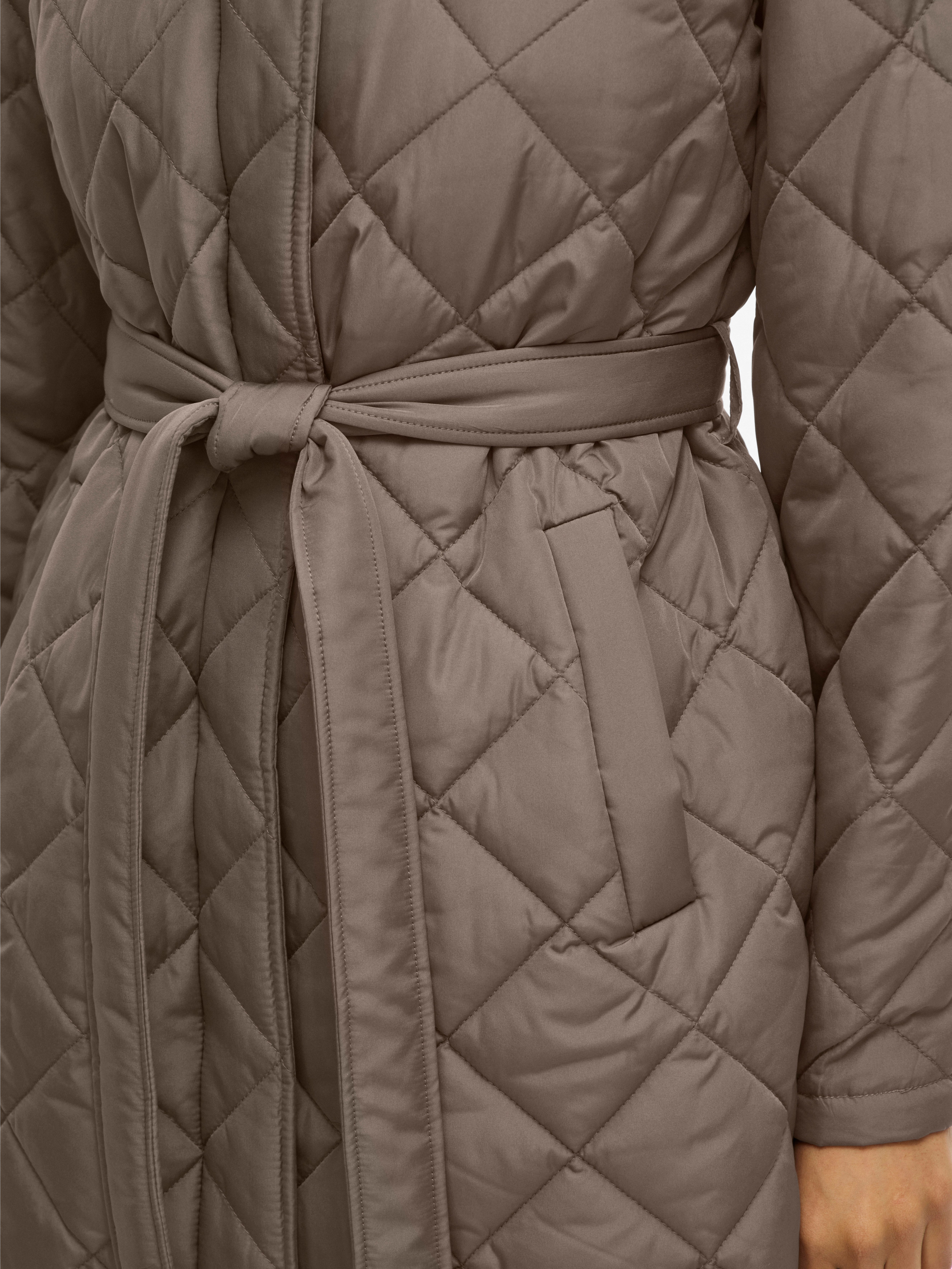 Vila Lange jas van imitatiebont VIKANTE QUILTED L/S COAT - NOOS