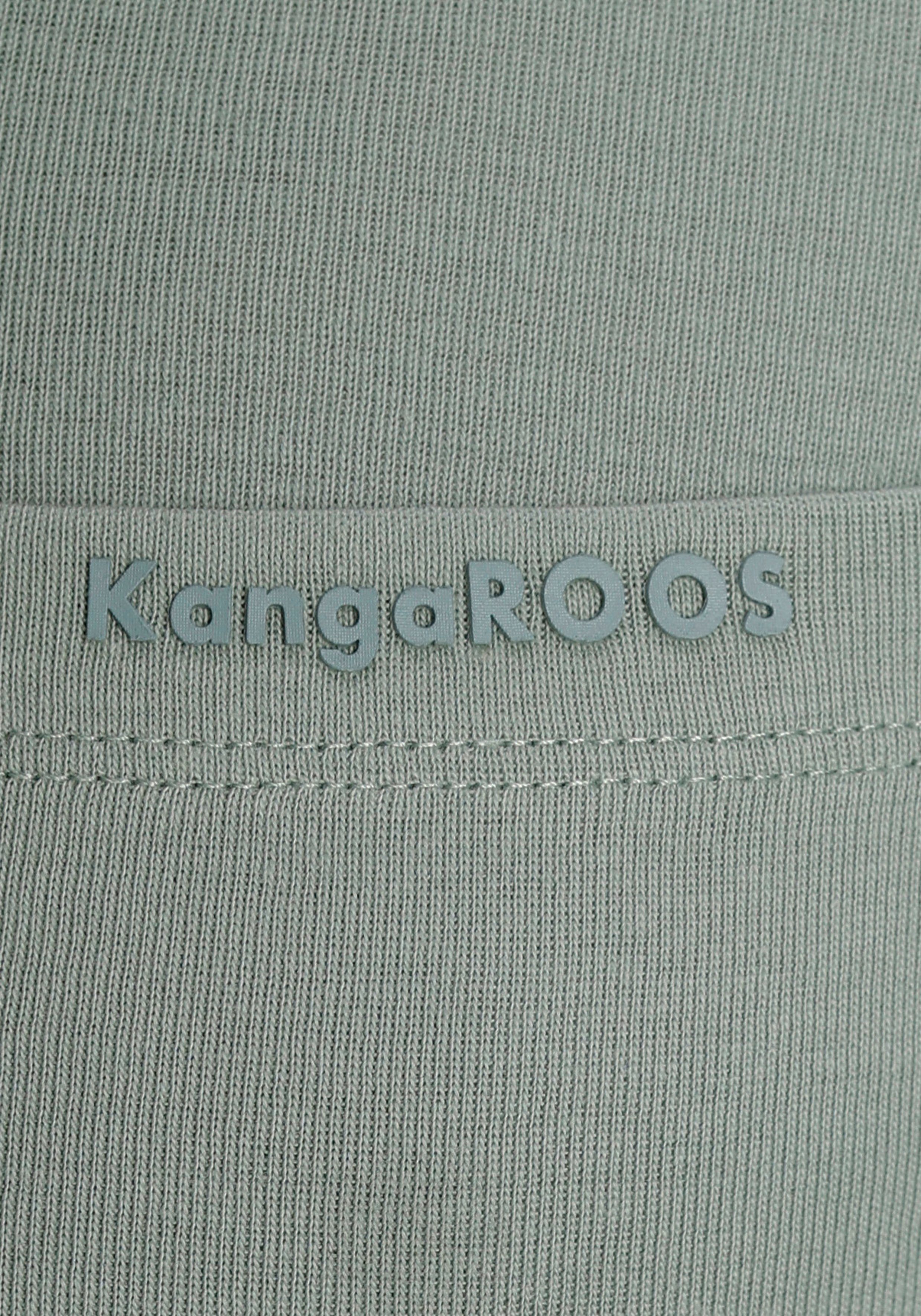 KangaROOS Shirt met V-hals Korte mouwen, figuurvolgende snit, van katoen, in 2-pack (Set van 2)