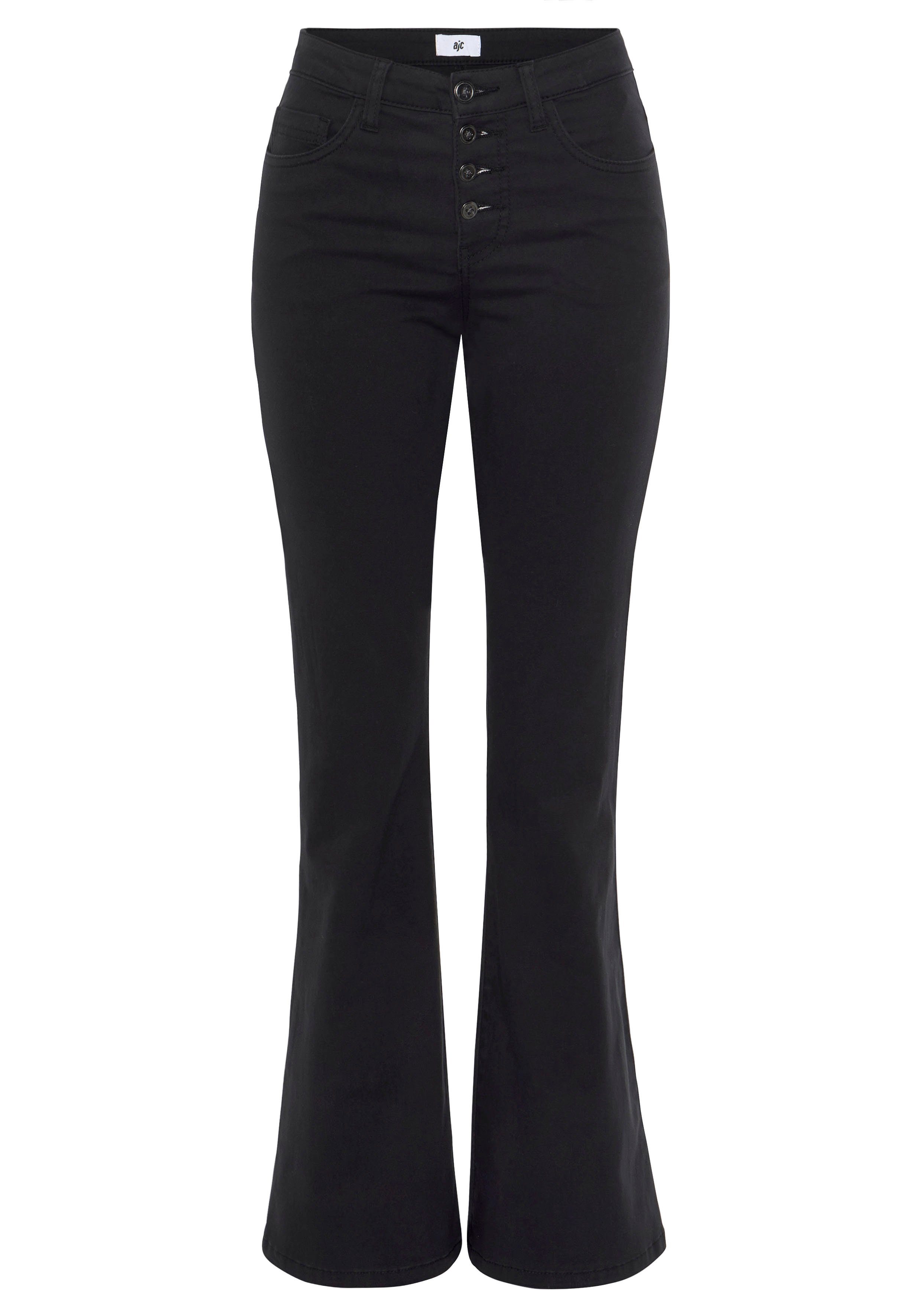 AJC Bootcutbroek met knoopsluiting in 5-pocket-stijl