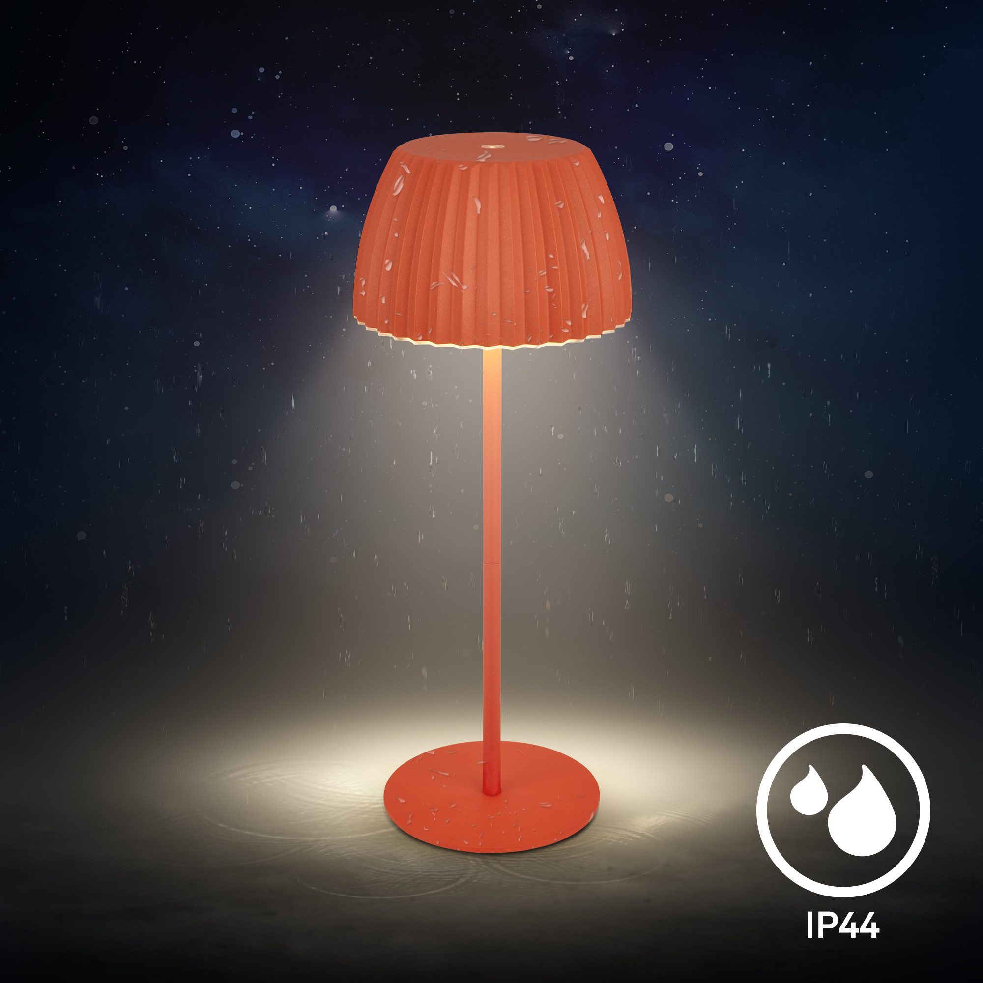 Briloner Leuchten Led-tafellamp Accu LED tafellamp, oranje