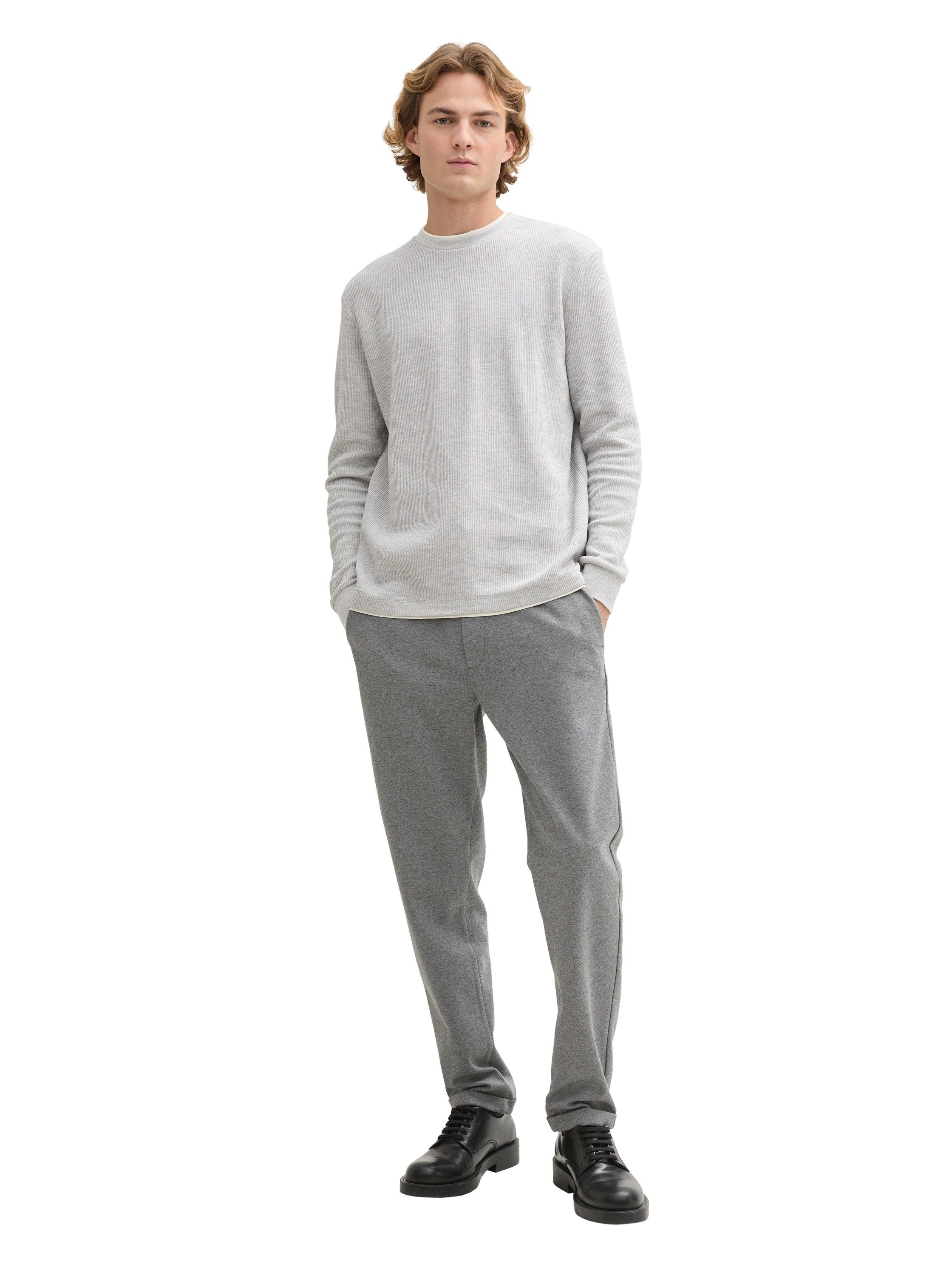 Tom Tailor Denim 2-in-1-shirt met lange mouwen met ribstructuur