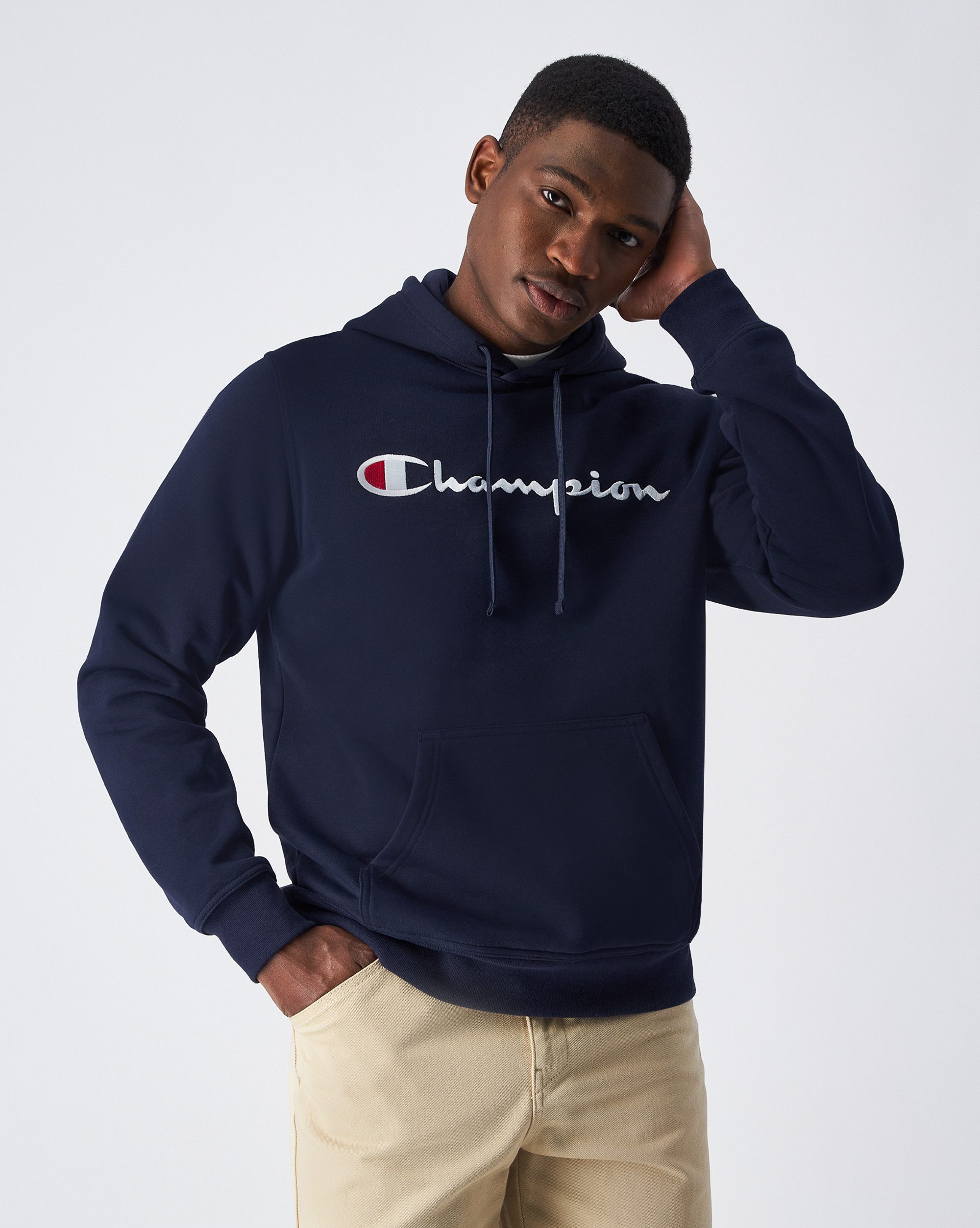 Champion Big Logo Fleece Hoodie Heren