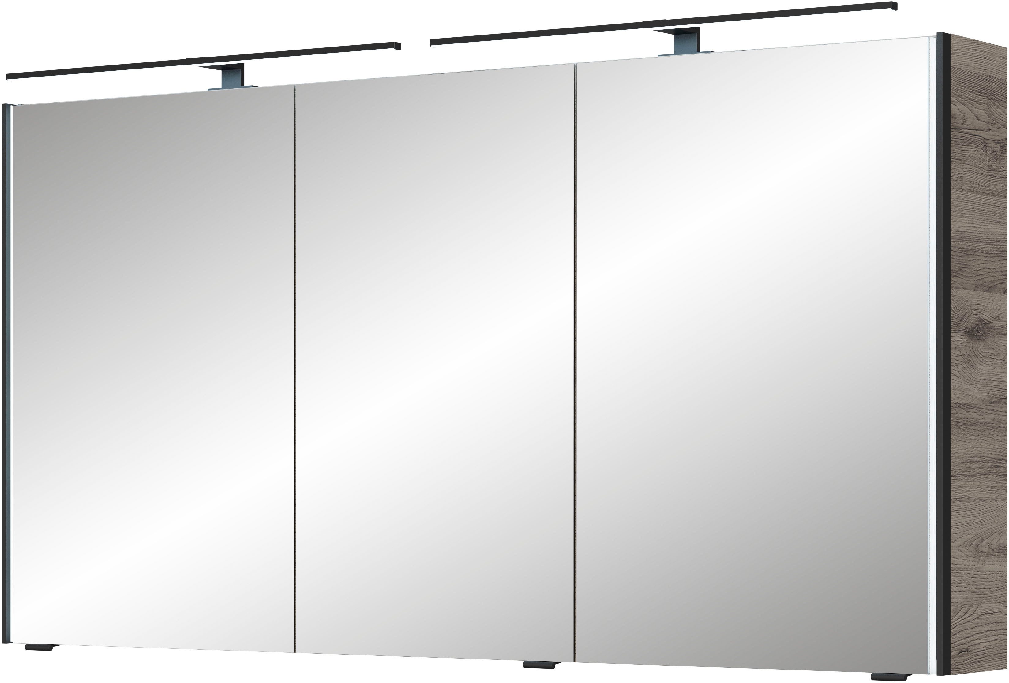 Saphir Spiegelkast Serie 7045 Badezimmer-Spiegelschrank inkl. LED-Beleuchtung, 3 Türen