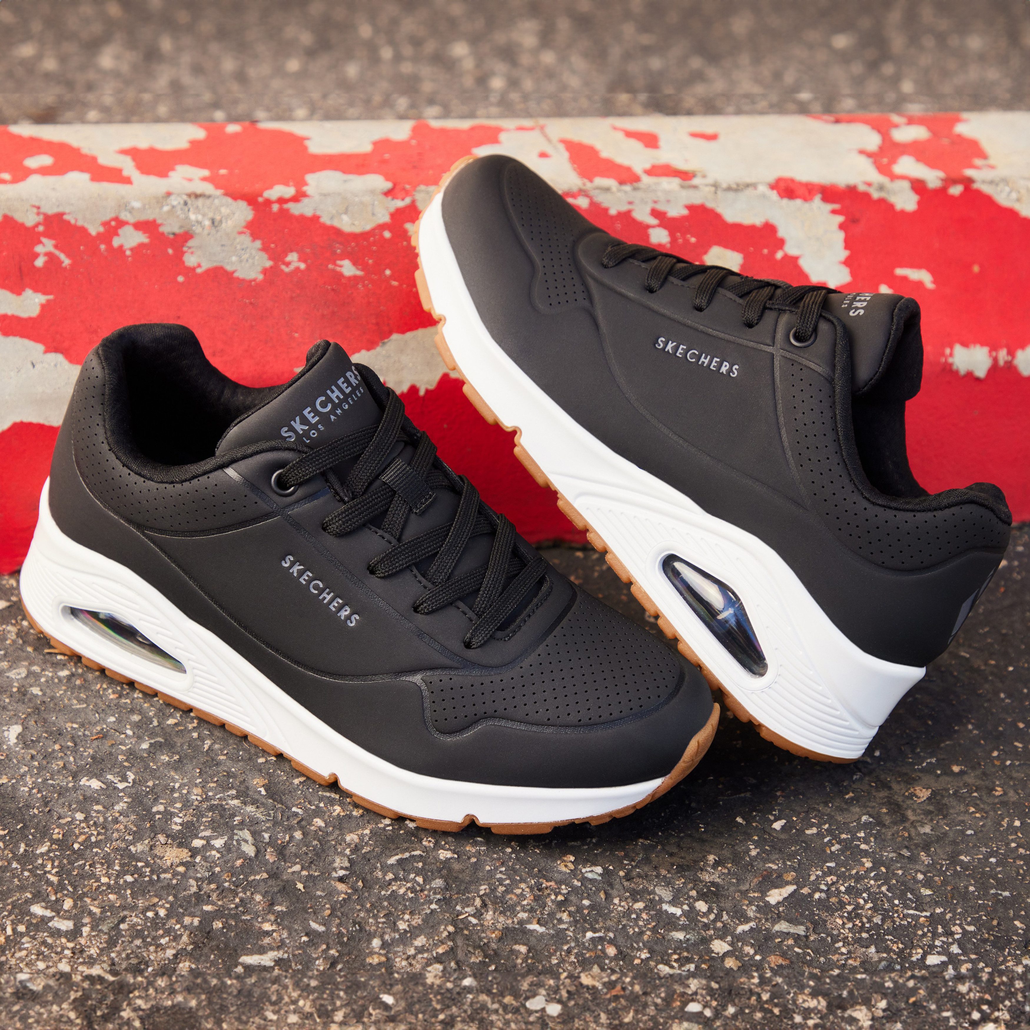 Skechers Sneakers Uno - Stand on Air , vrijetijdsschoen, lage schoen, veterschoen met extra demping