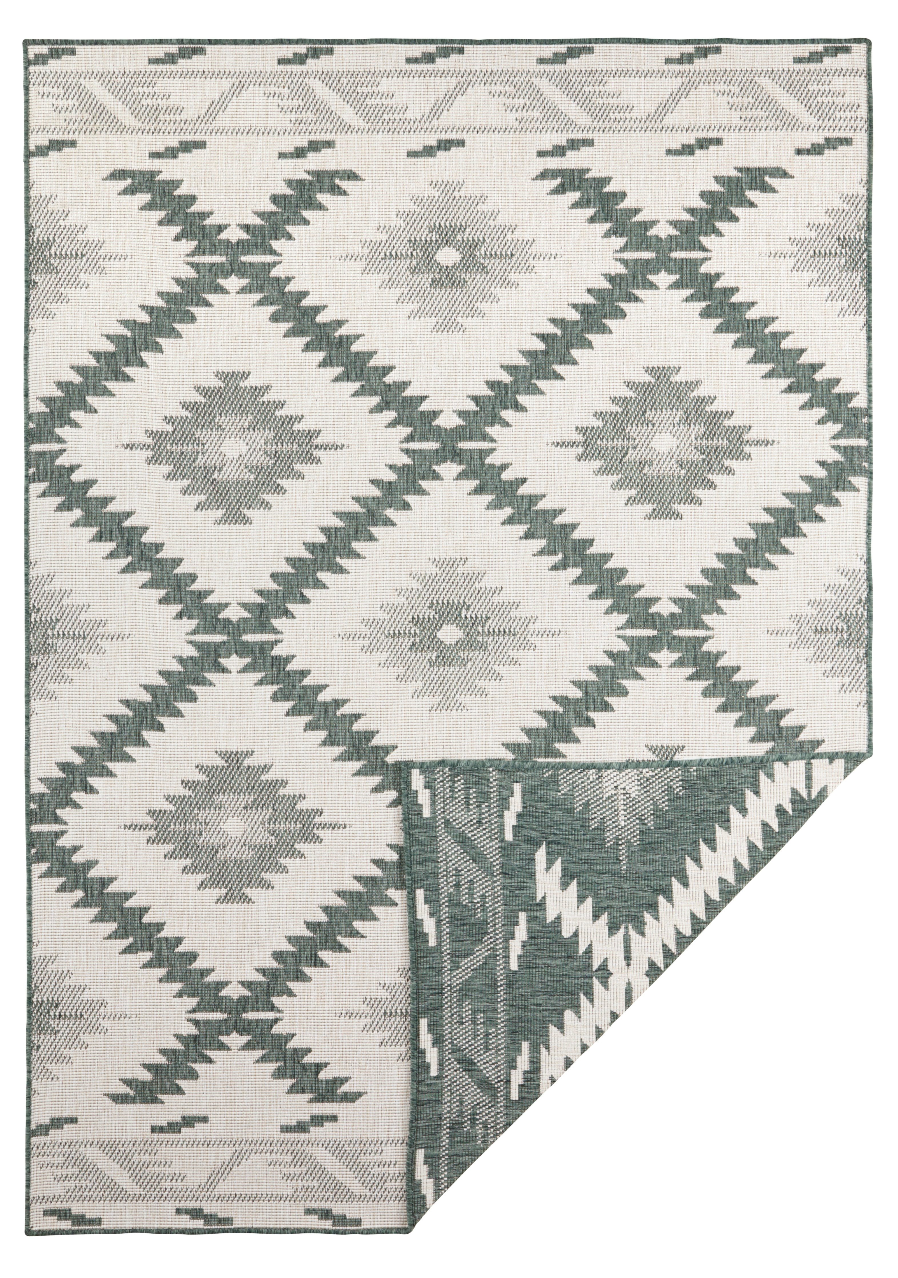 NORTHRUGS Vloerkleed Malibu omkeerbaar tapijt Binnen- en buitengebruik, weerbestendig, balkon, loper, woonkamer, waterbestendig