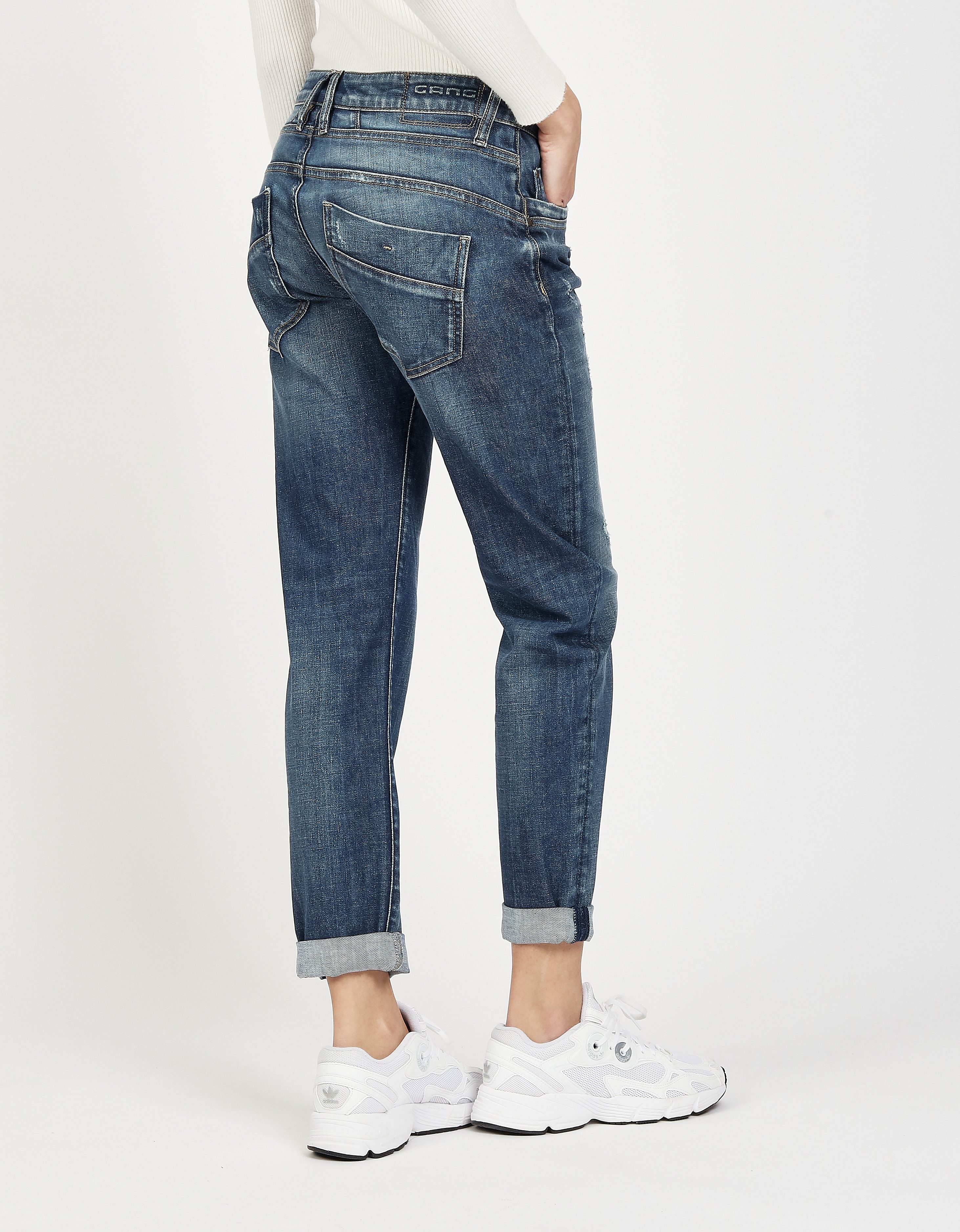 GANG Relax fit jeans 94GERDA met een bijzondere structuur