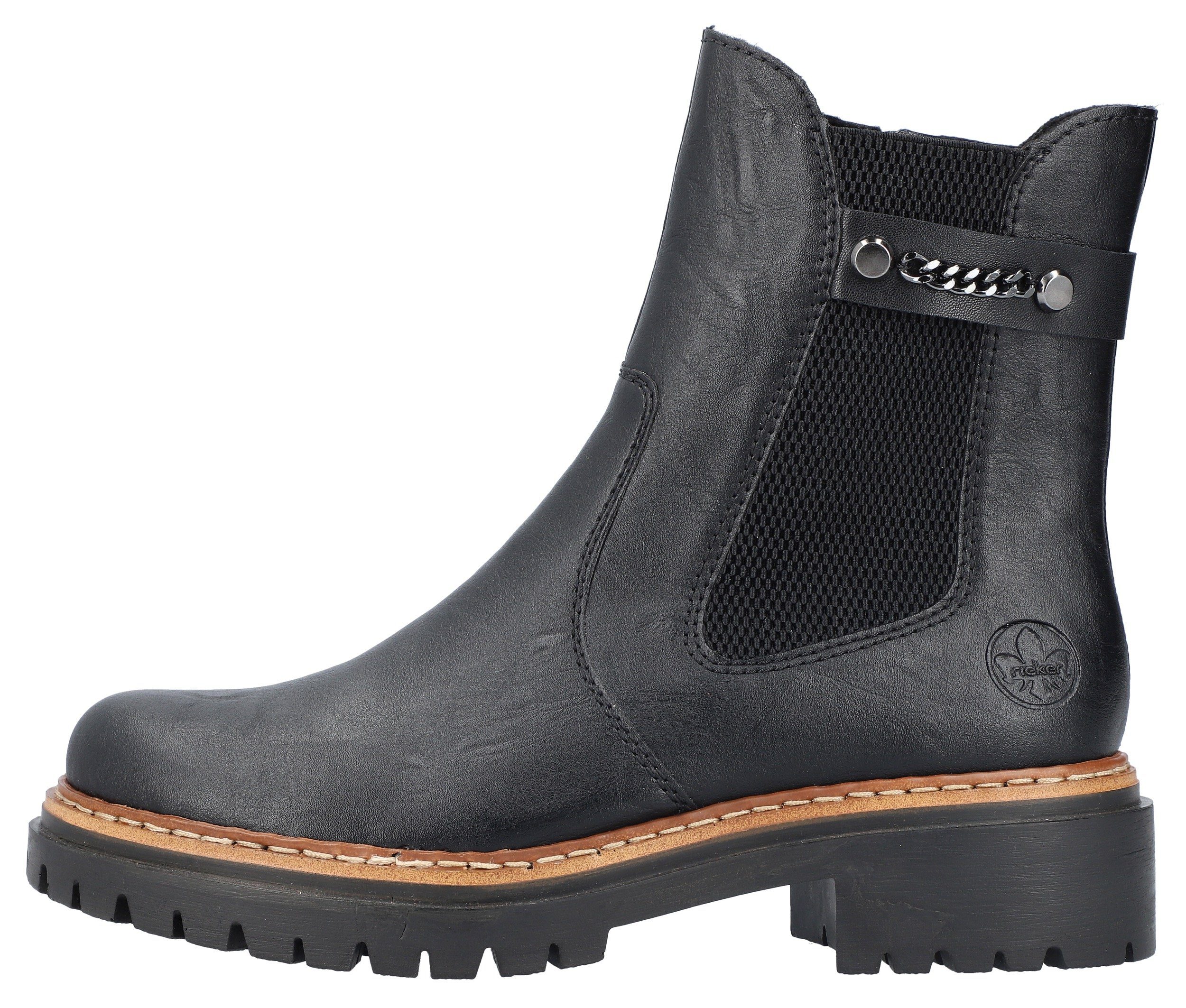 Rieker Chelsea-boots met fijne decoratieve ketting