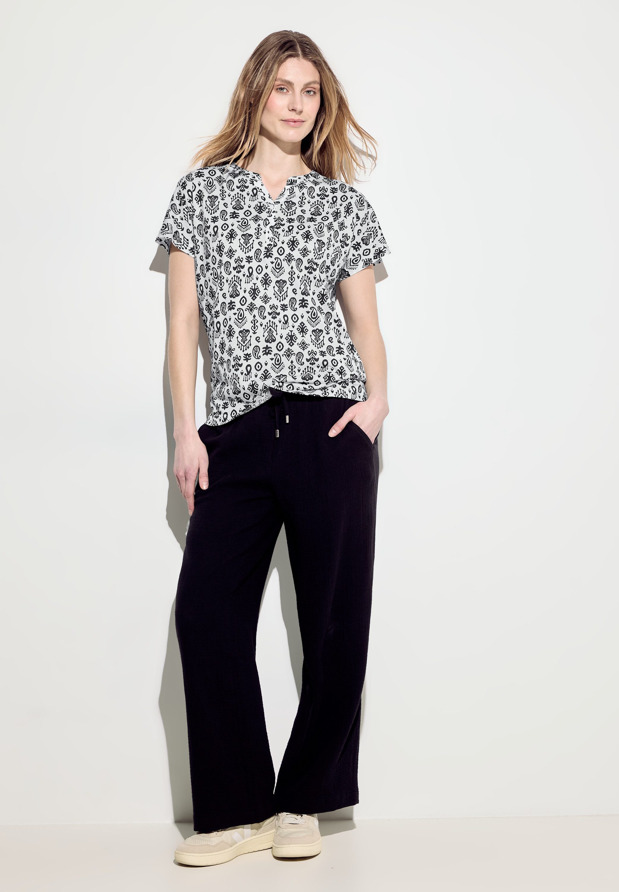 Cecil T-shirt met ornamentprint