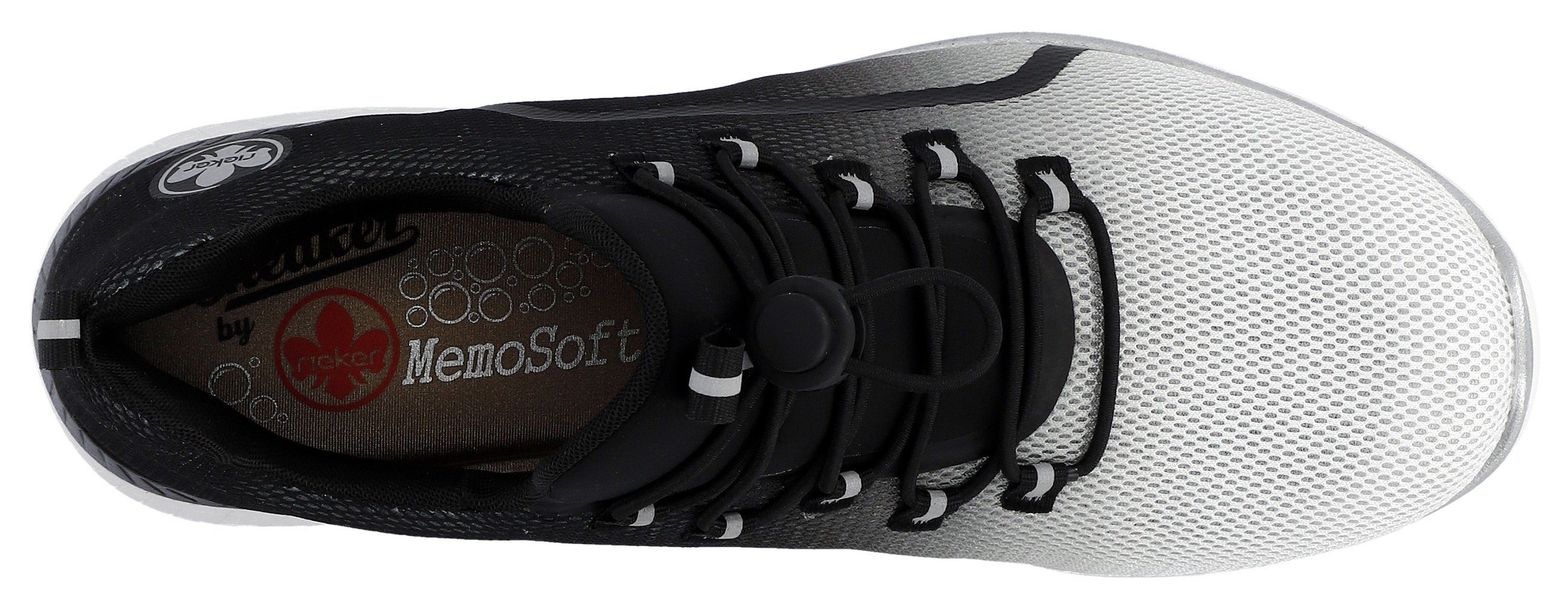 Rieker Slip-on sneakers Slipper, vrijetijdsschoen met trendy kleurverloop