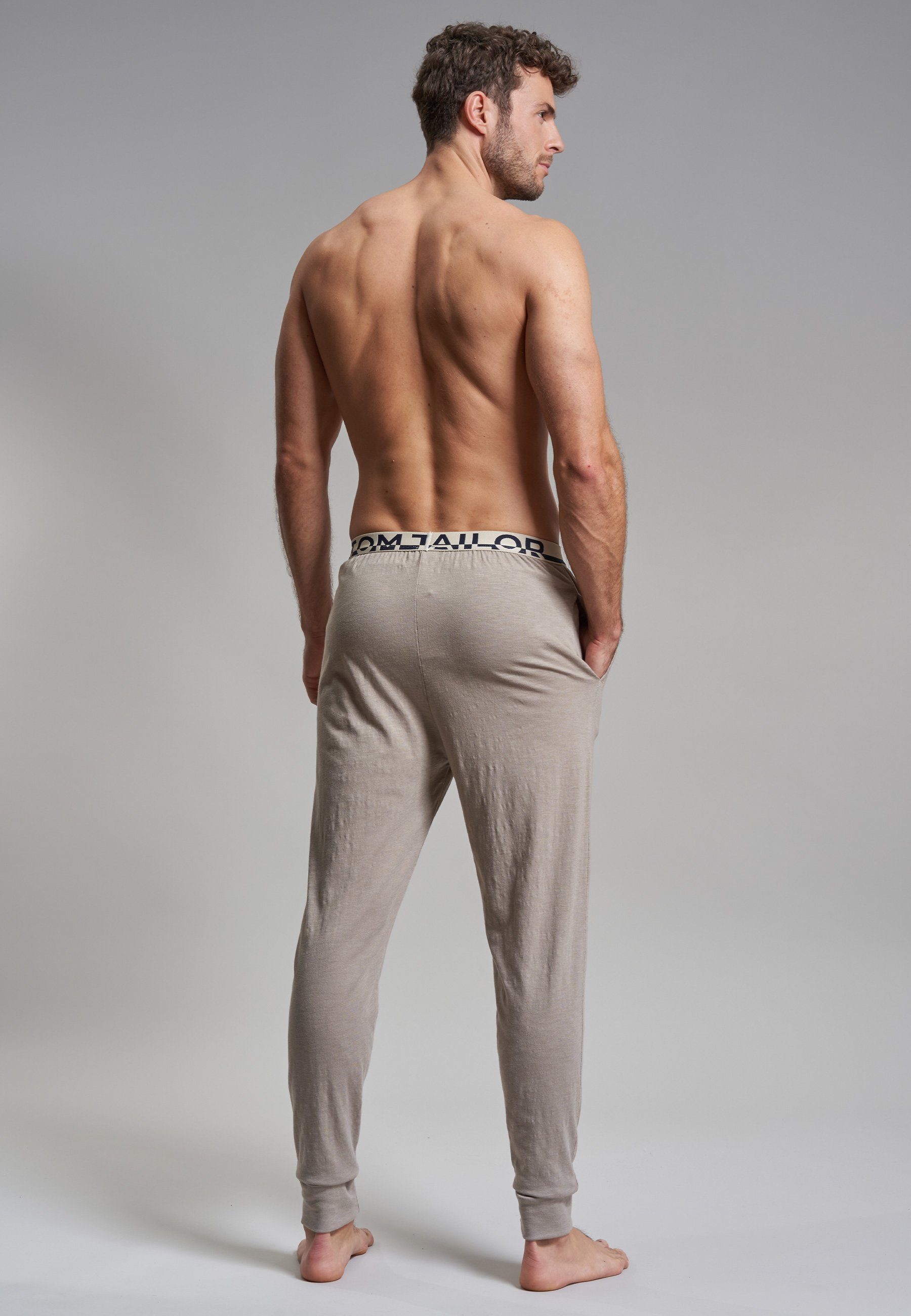 Tom Tailor Pyjamabroek BRÜGGE met zijzakken en logo tailleband