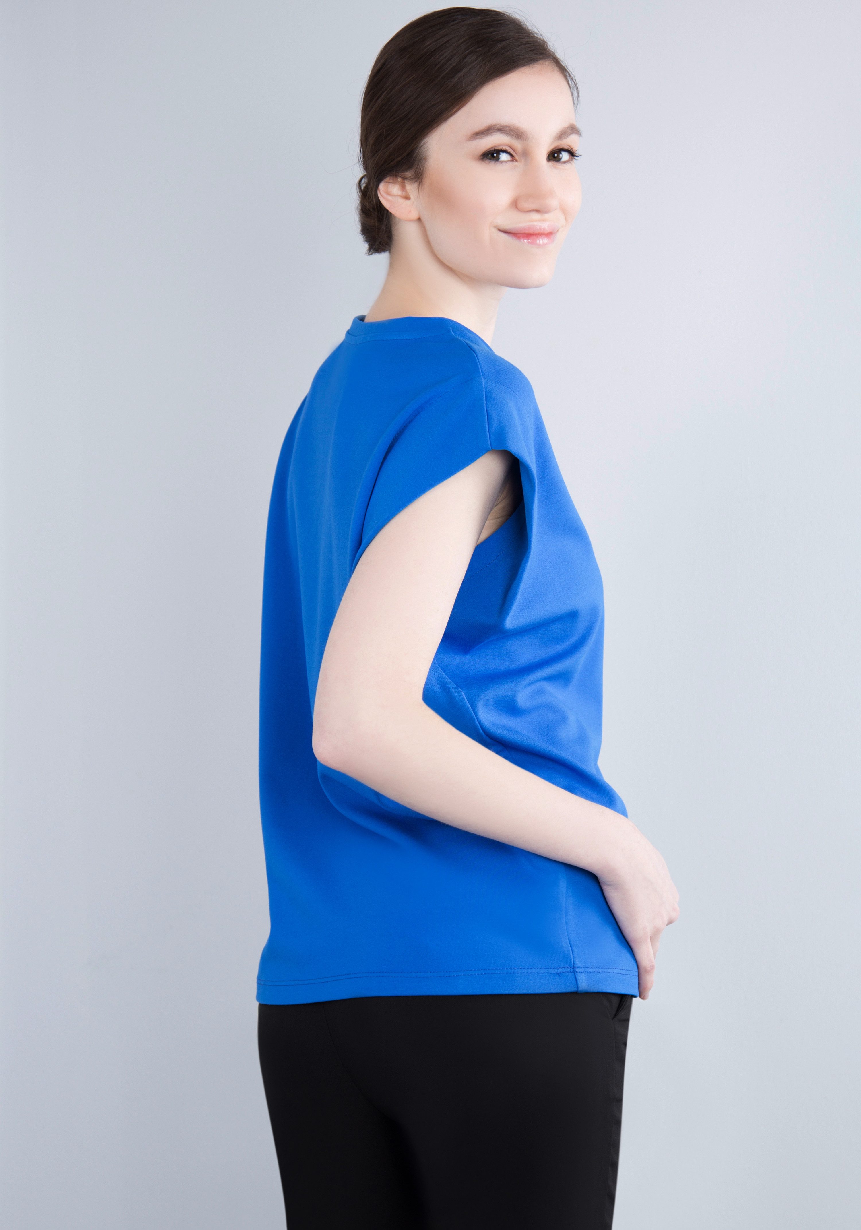 IMPERIAL T-shirt Mouwloos "Punto Milano" shirt met omgeslagen armsgaten