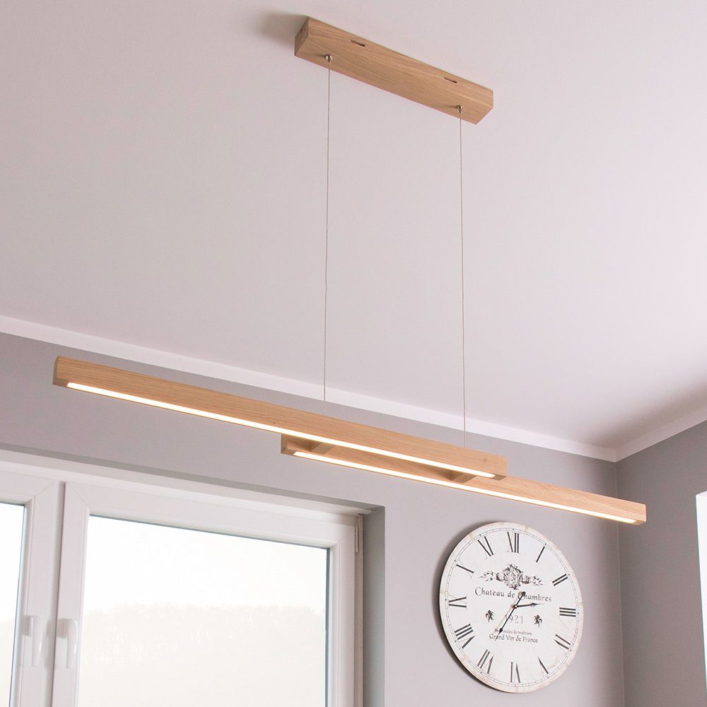 SPOT Light Hanglamp SMAL Hanglamp, eikenhout, met geïntegreerde 24V-ledmodule, touch dimmer