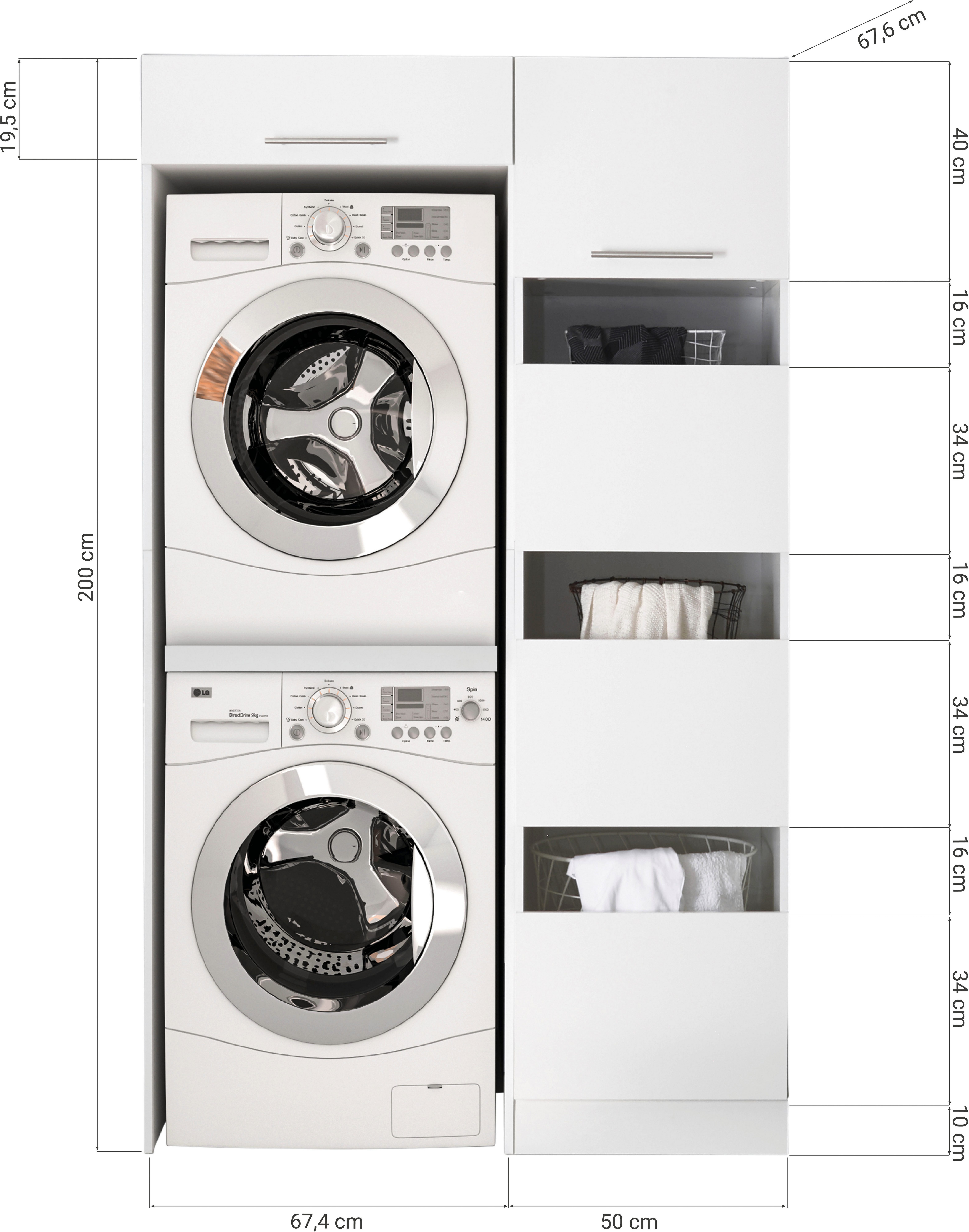 RESPEKTA Multifunctionele kastenset Clara-Set 5 (h x b x d) 200 x 117,4 x 67,6 cm (set, 2 stuks)