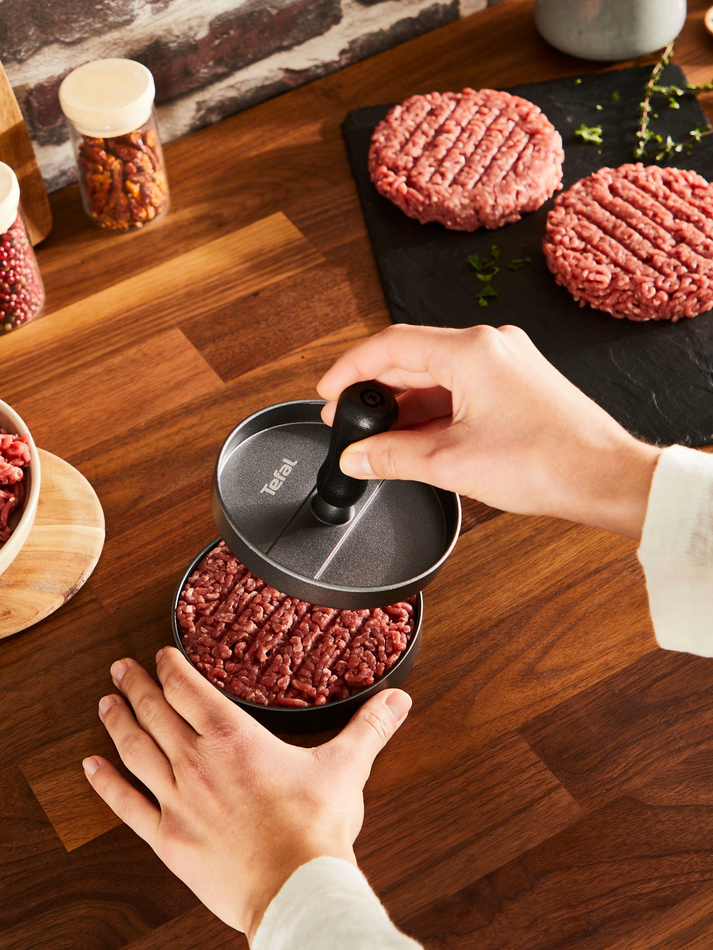 Tefal Burgerpers K18511 (hamburgerpers) voor perfecte vlees-, vis- & veggieburger