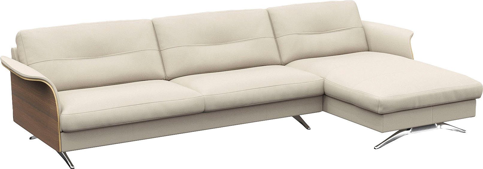 FLEXLUX Hoekbank Glow designbank, comfortabel en comfortabel door hoogwaardige zitconstructie