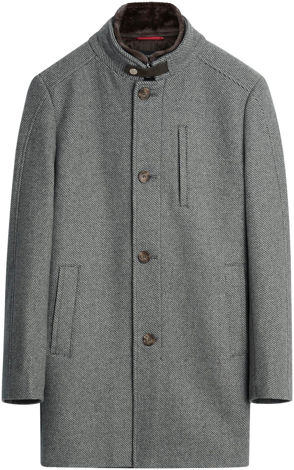 Cinque Grey Lange jas met steekzakken opzij model 'Arsenal'