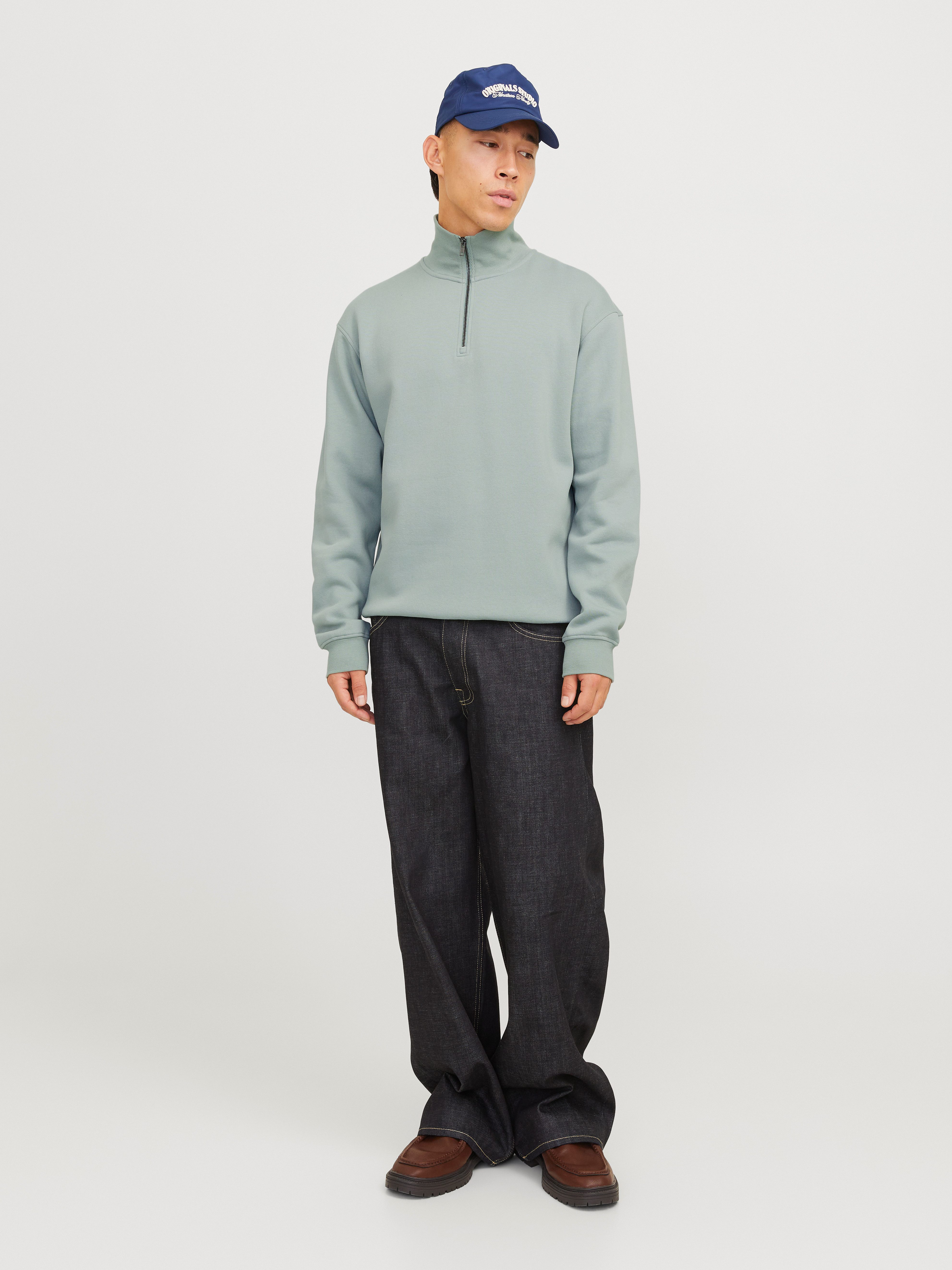 Jack & Jones Sweatshirt JJEBRADLEY SWEAT HALF ZIP NOOS
