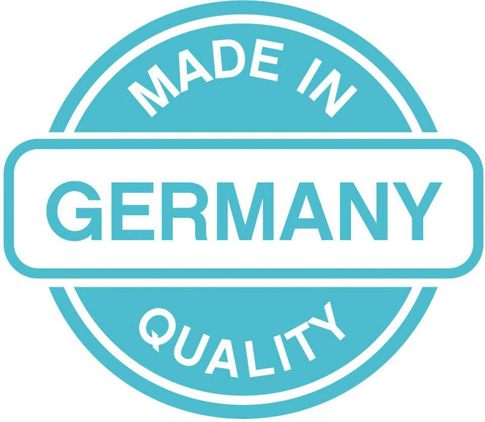 Saphir Badkamerserie Quickset 2-delig, mineraalmarmeren wastafel en LED-spiegel Wastafel 61 cm breed, 2 deuren, 1 lade, spiegelplank, bad-set (4-delig)