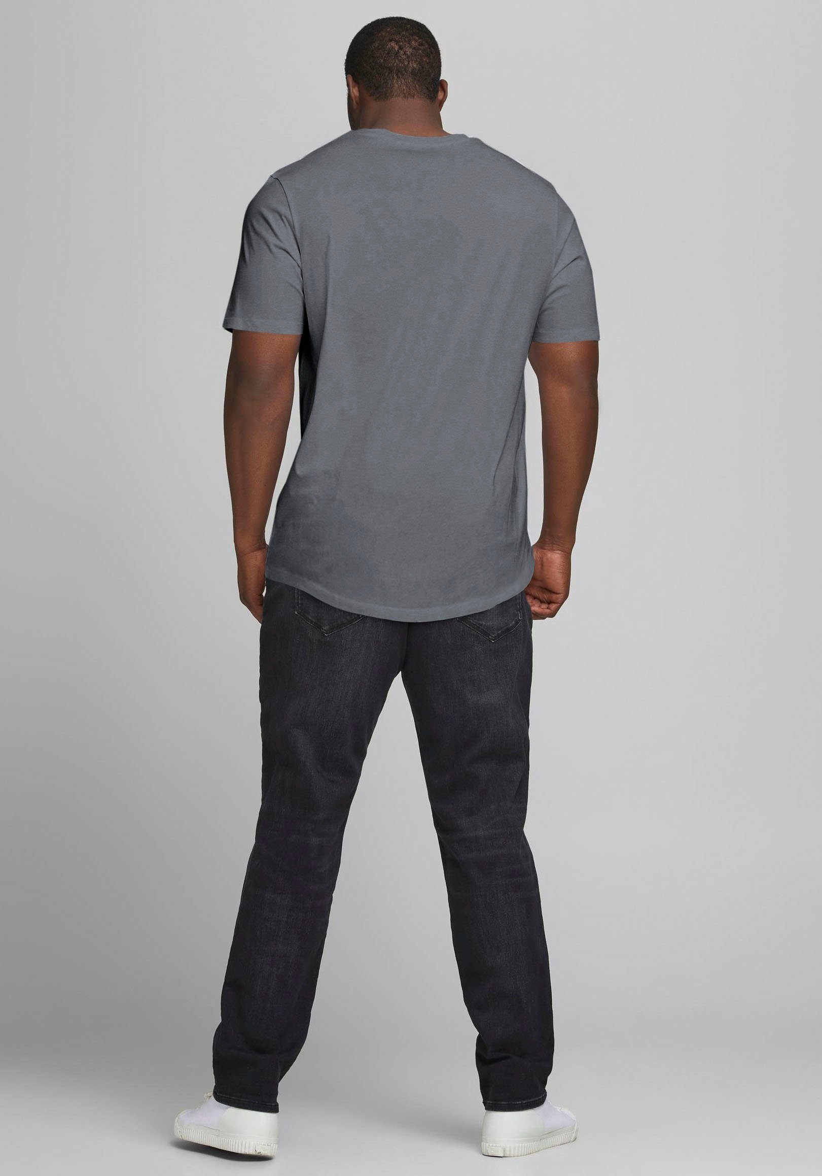 Jack & Jones PlusSize T-shirt NOA TEE met een afgeronde zoom, t/m maat 6xl