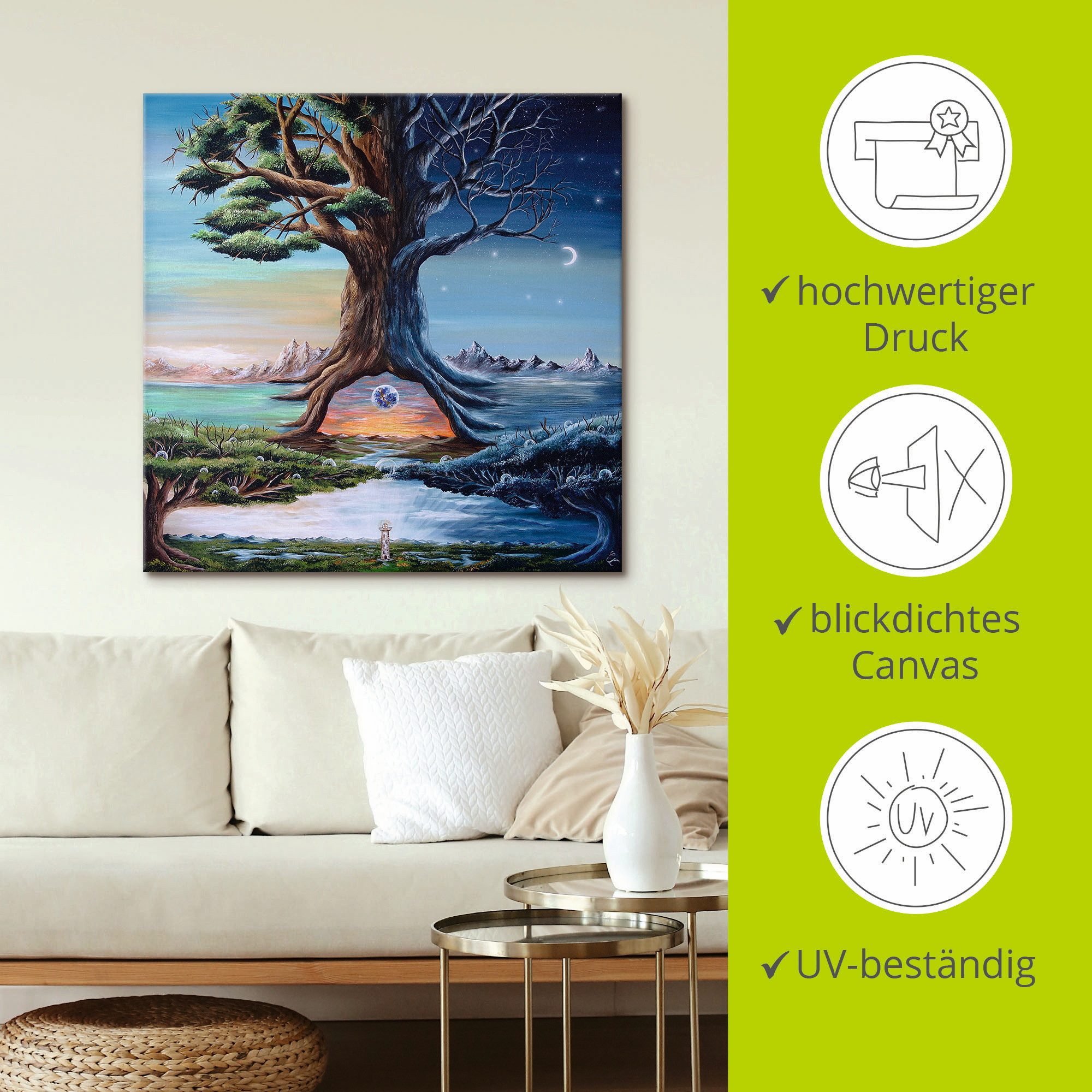 Artland Artprint op linnen Dimensies gespannen op een spieraam