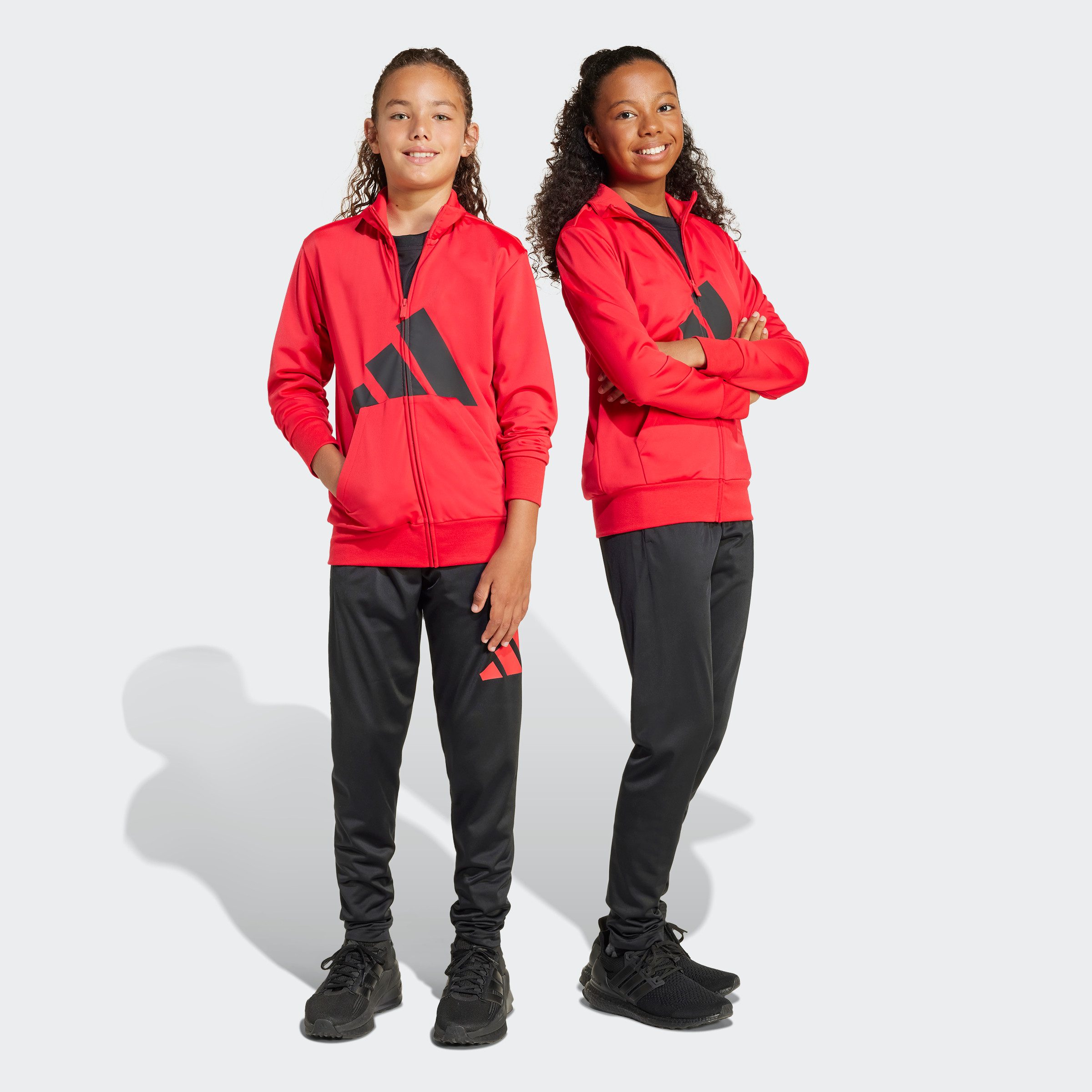 adidas Sportswear Trainingspak J BL TR TS 205 (2-delig) kinderen trainingspakken maat 140 rood