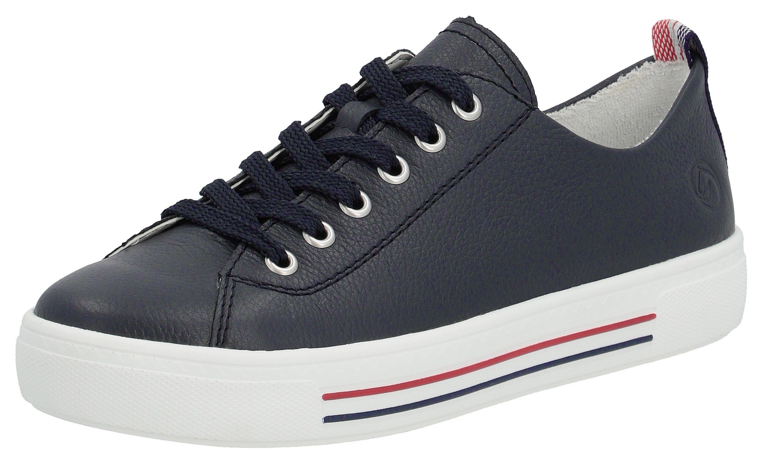 Remonte Plateausneakers met uitneembare inzet, vrijetijdsschoen, lage schoen, veterschoen