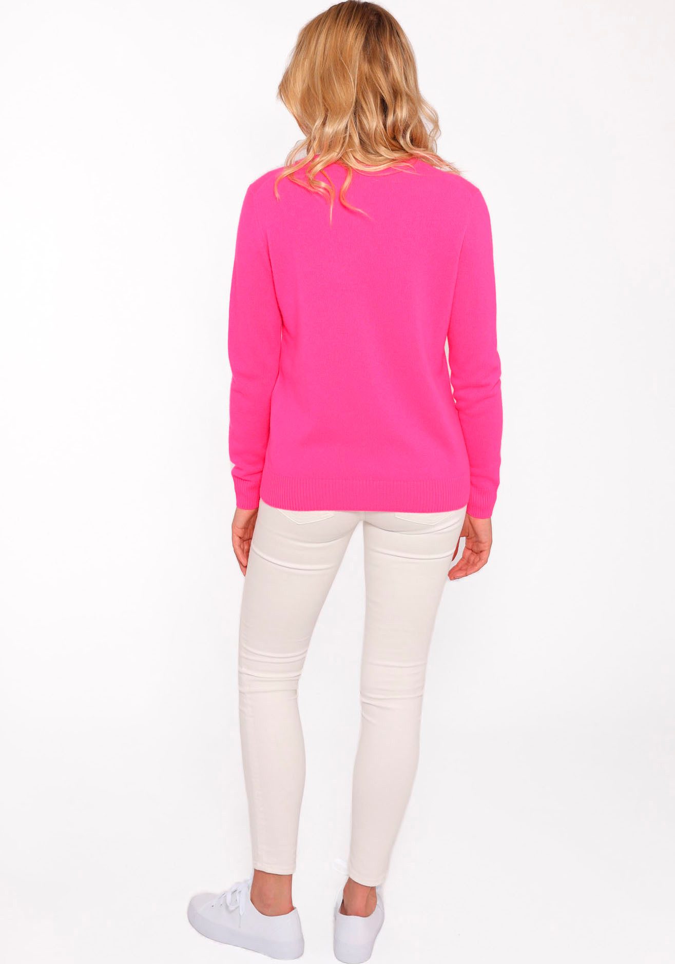 Zwillingsherz Kasjmiertrui Roundneck "Smiley Face"