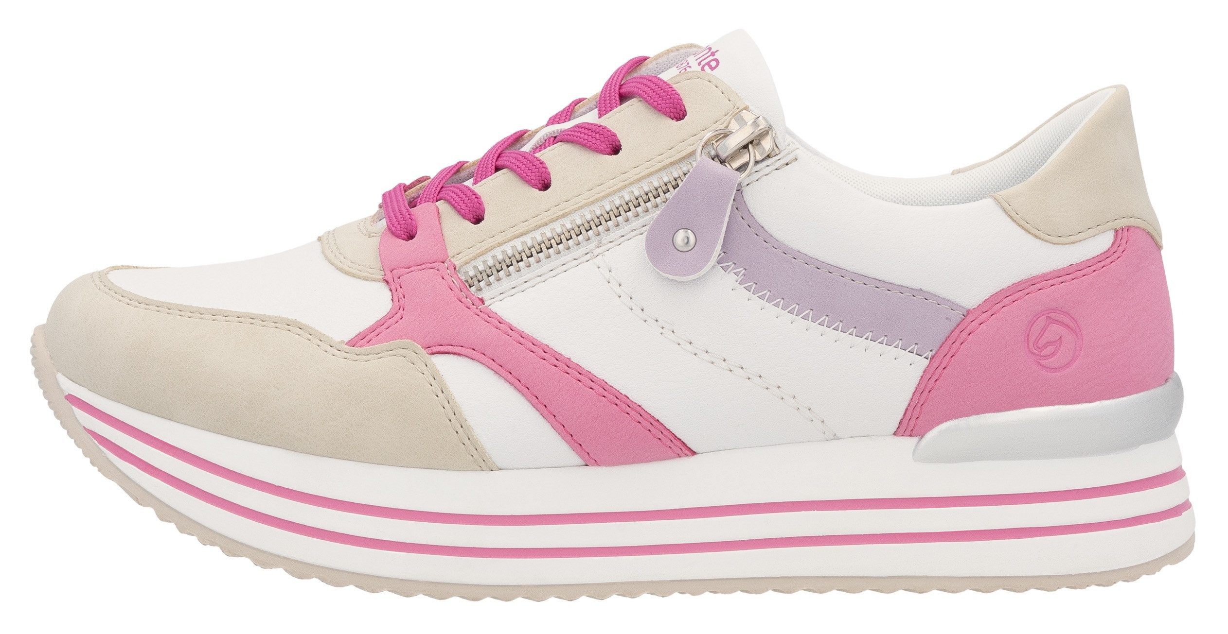 Remonte Plateausneakers vrijetijdsschoen, lage schoen, veterschoen met losse zachte inlegzool