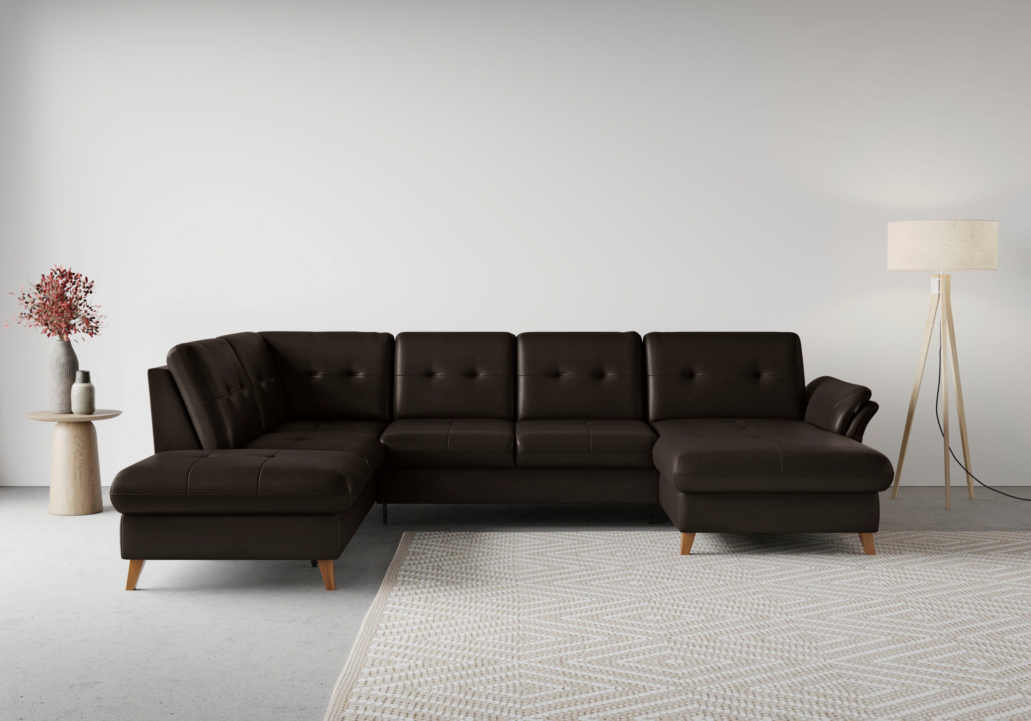 sit&more Zithoek Göteborg inclusief zitdiepteverstelling, optioneel met bedfunctie & bedlade bruin, zithoeken, Met slaapfunctie, met bedkist, mit