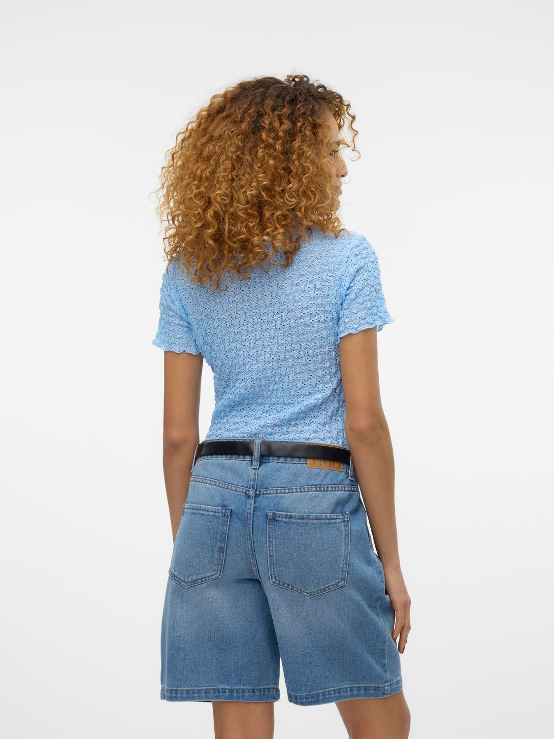 Vero Moda Shirt met korte mouwen VMSHELBY SS O-NECK SHORT TOP VMA NOOS (1-delig)