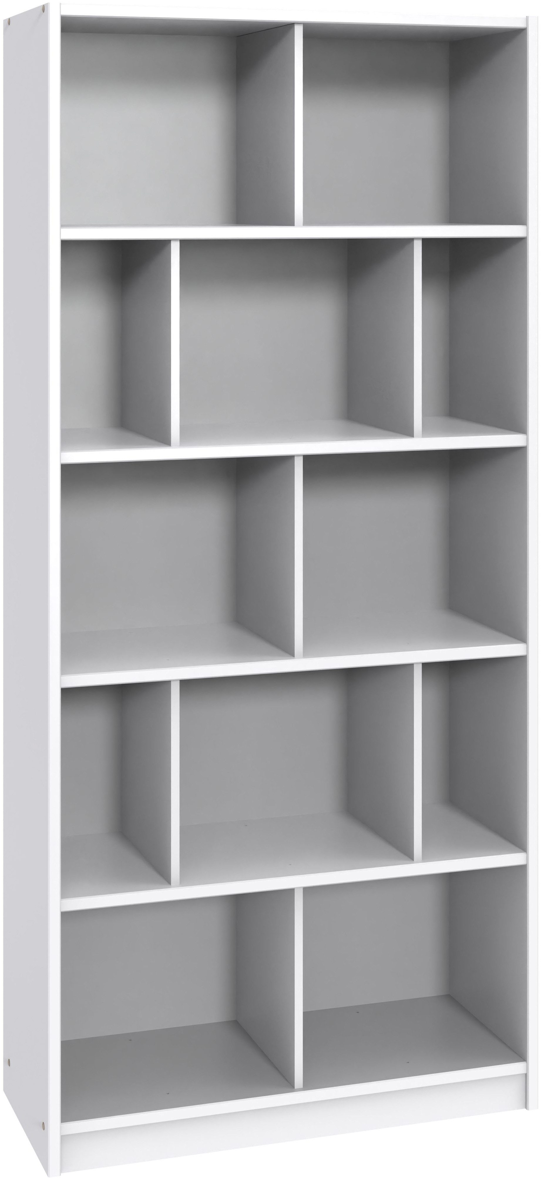 Wimex Rek Norderney hoge rek B/D/H 90/38/197 cm met diverse opbergmogelijkheden, 12 open vakken rekken wit