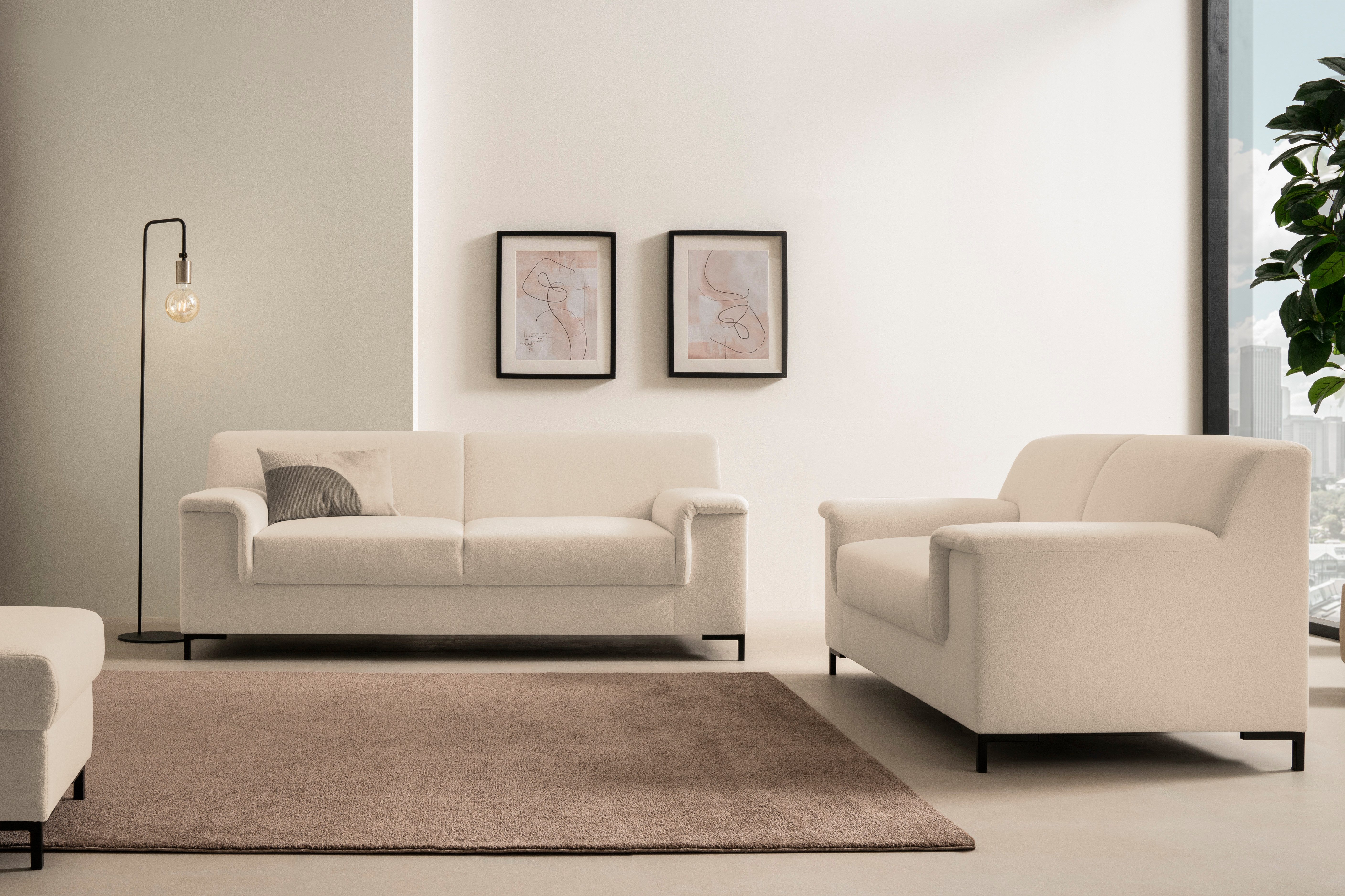 INOSIGN Zithoek Jamie 2, ook in Cord, bestaand uit 1,5- en 2,5-zits (2-delig) beige, zithoeken