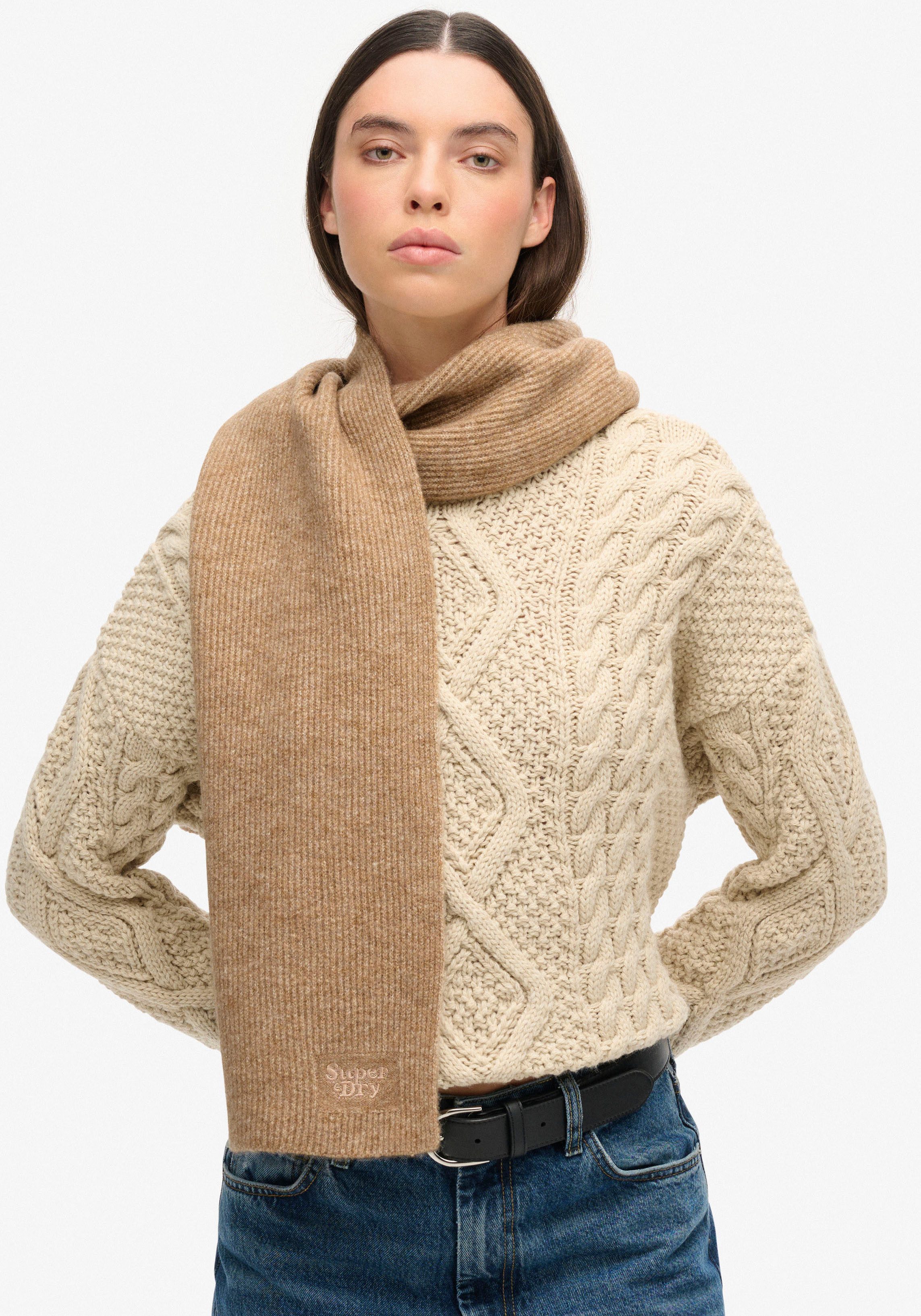 Superdry Gebreide sjaal SOFT RIB KNIT SCARF