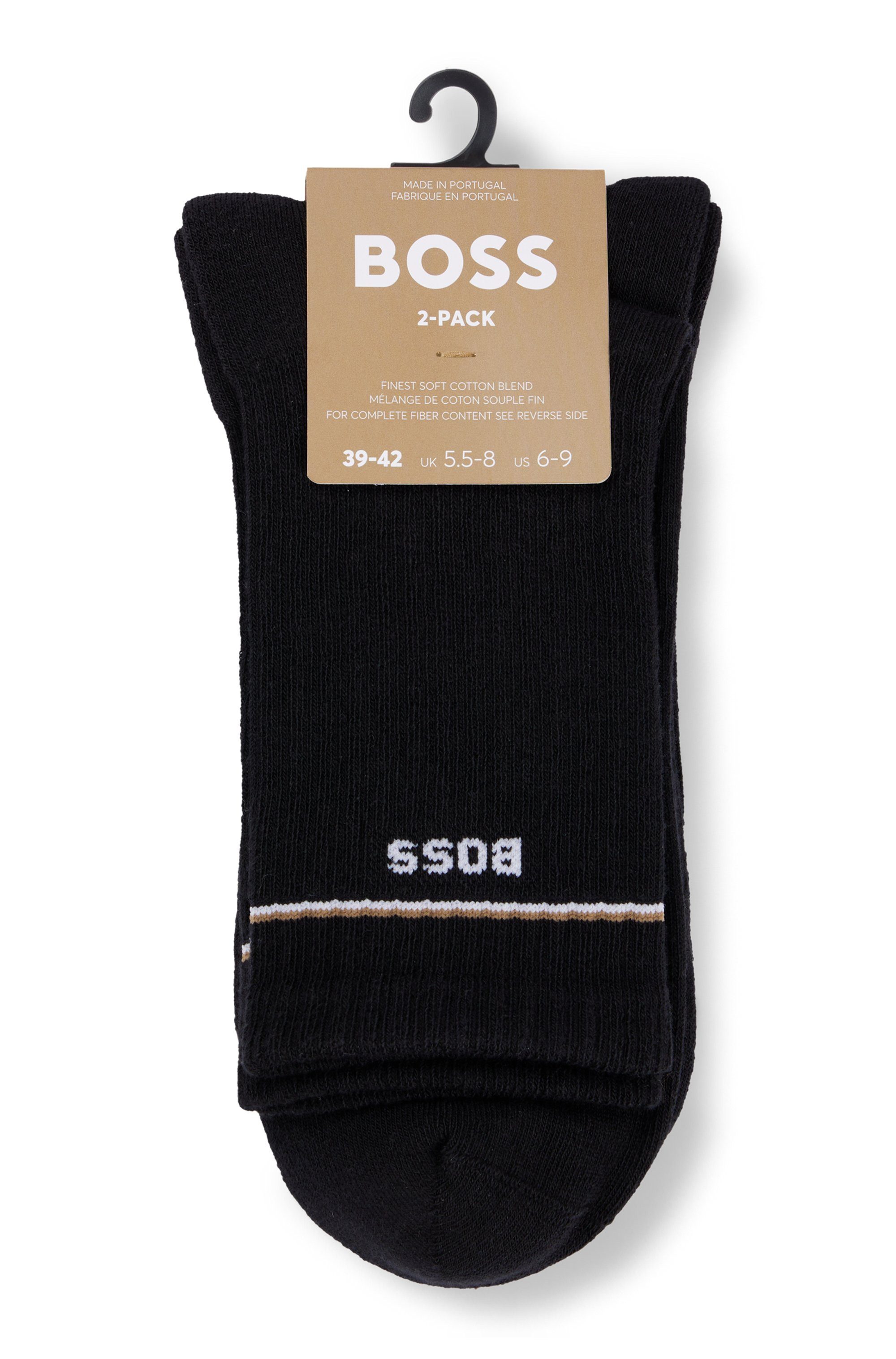 BOSS Sokken 2P QS Iconic CC W met boss logo-opdruk (set, 2 paar, 2 stuks)