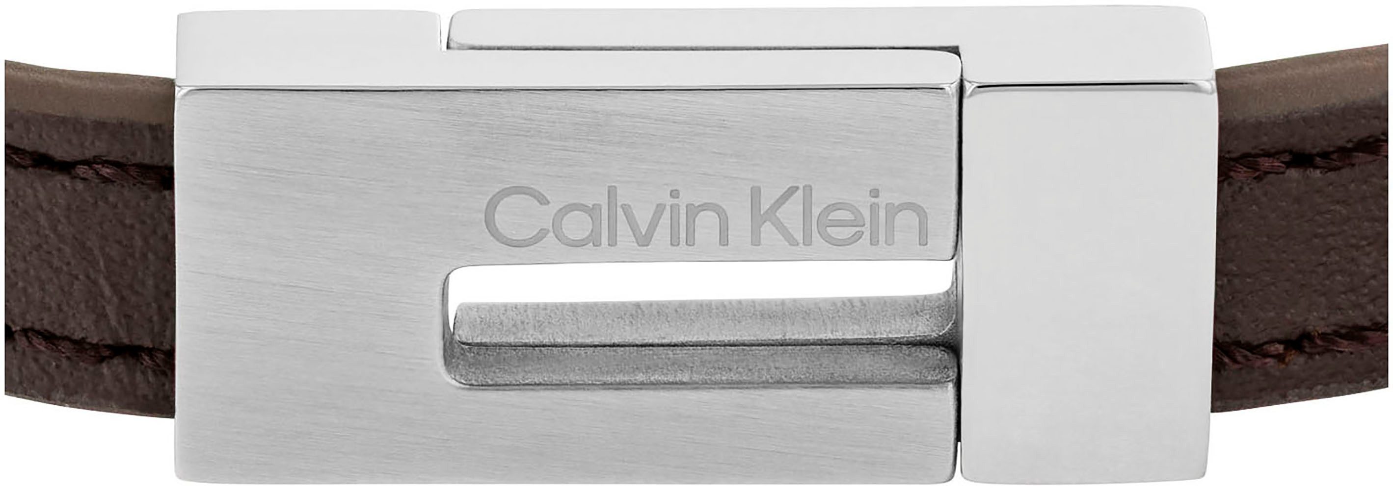 Calvin Klein Leren armband CK EXPOSED, 35100020, 35100021